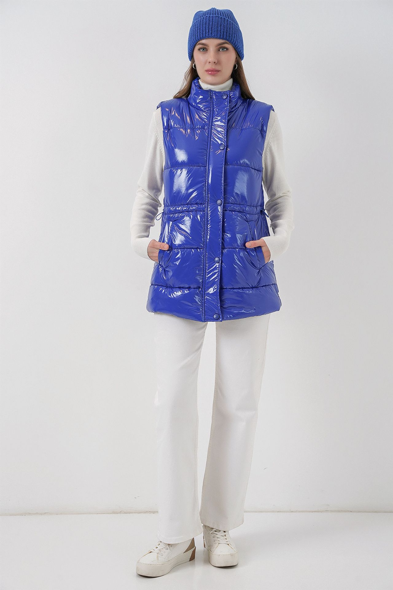 BDART Shiny Zippered Puffer Vest 3