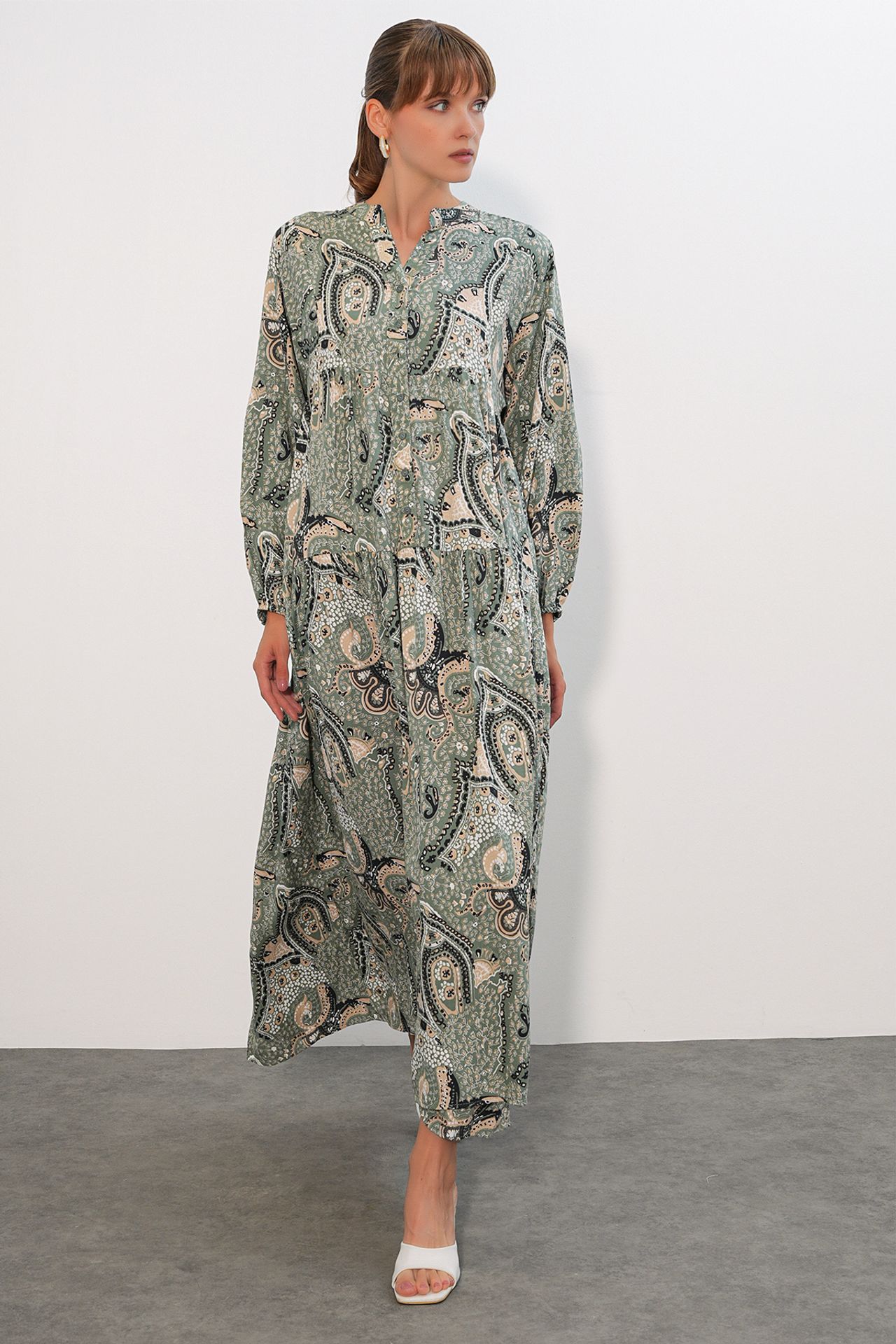 BDART Patterned V-Neck Maxi Dress 3