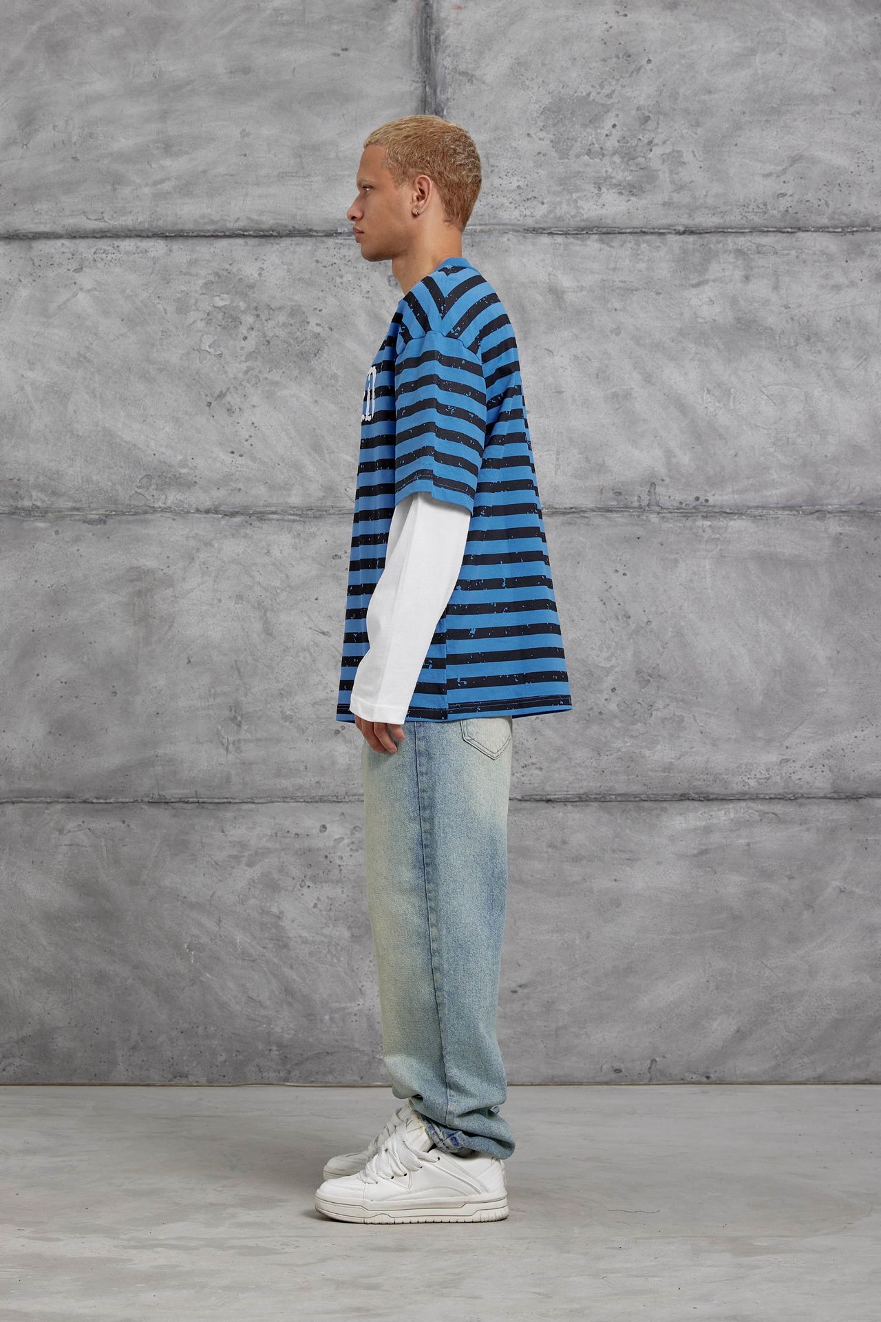 NOMARC Bol Çizgili Bisiklet Yaka Sweatshirt 5