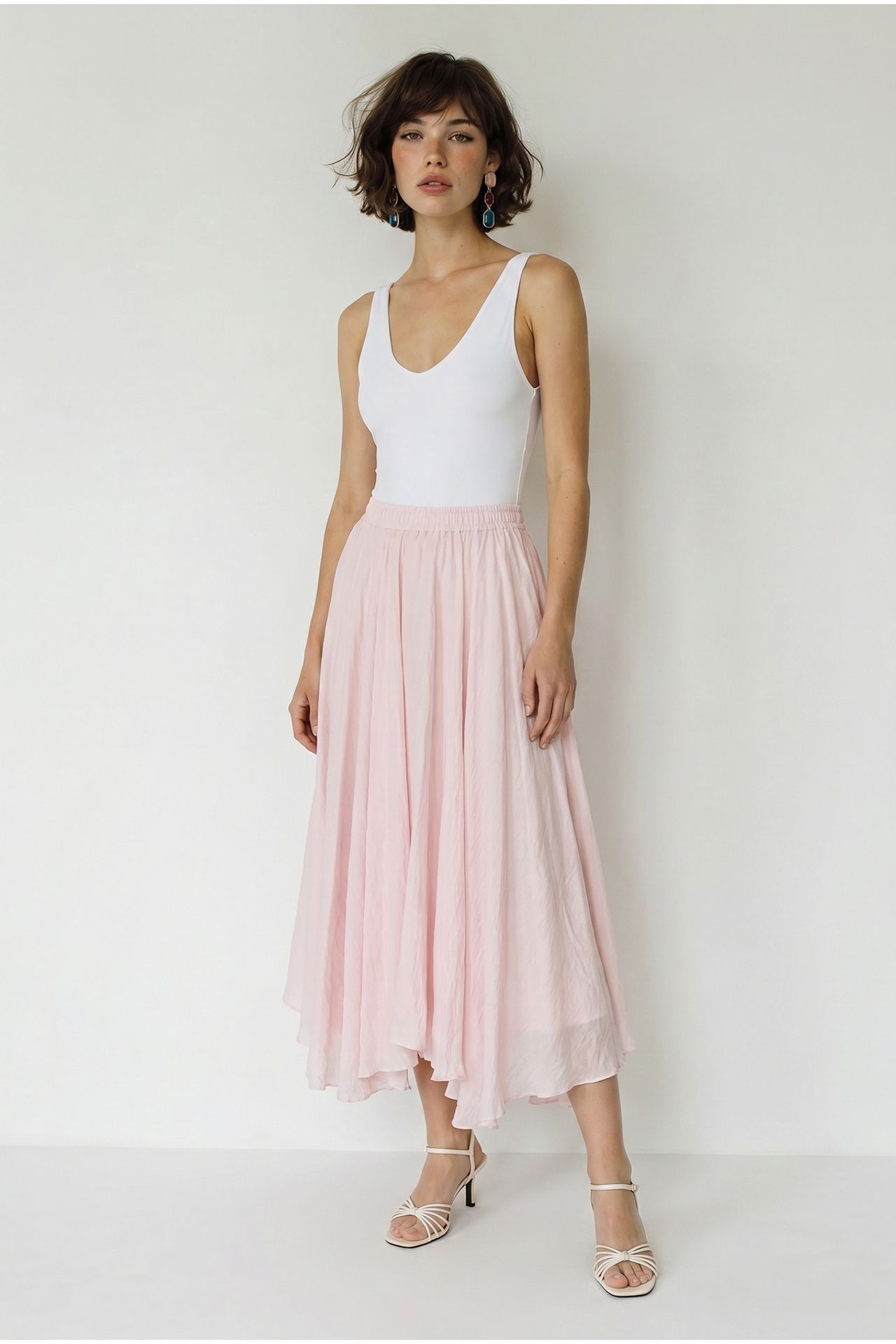 LUCCI High-Waist Maxi A-Line Skirt 2