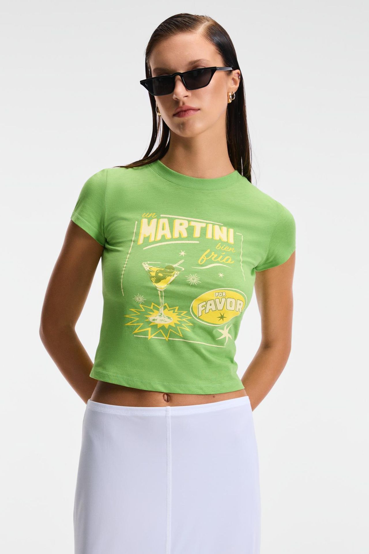 GRIMELANGE Printed Crop Crew Neck T-Shirt 3