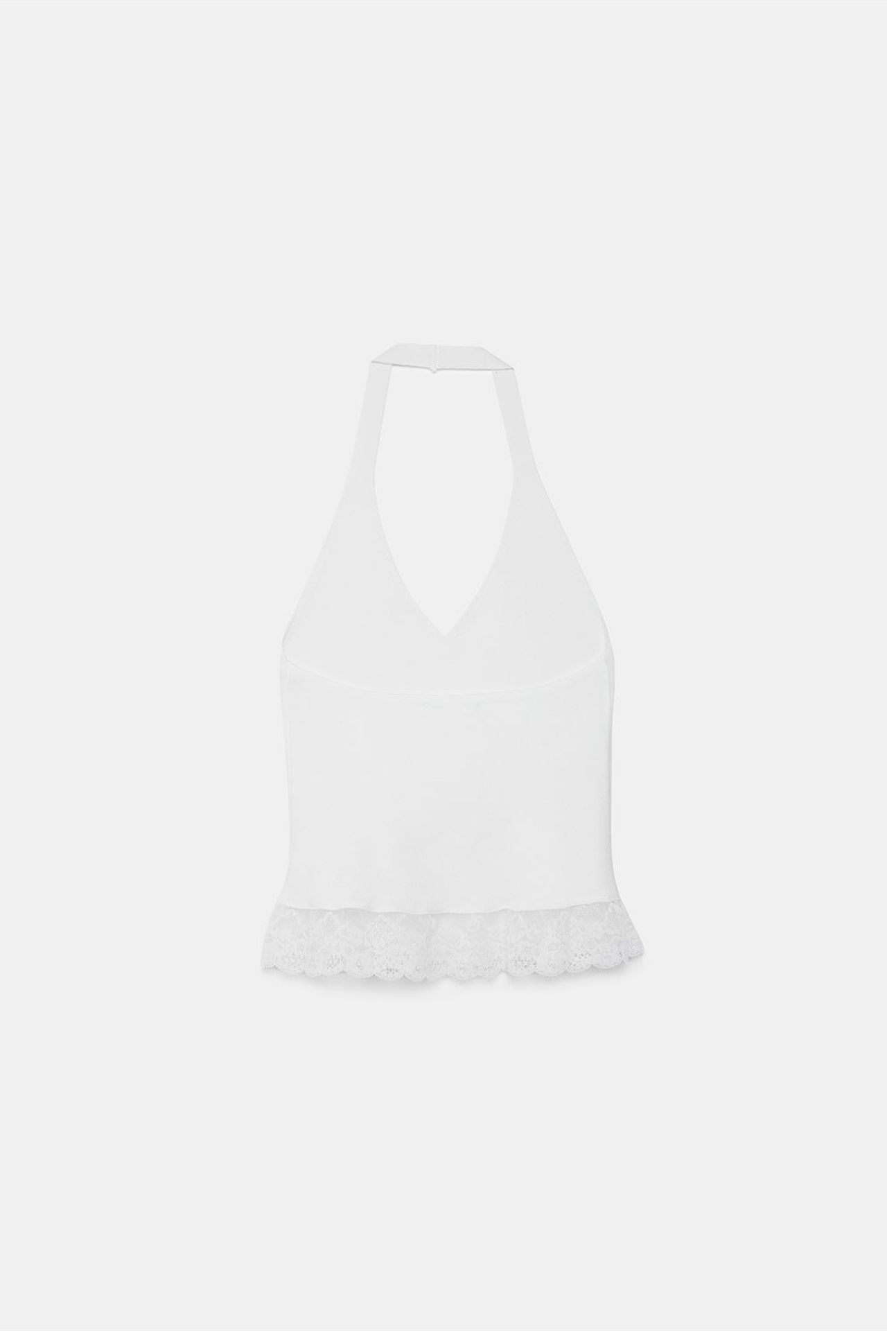 DILVIN Ribbed Lace Halterneck Blouse 6