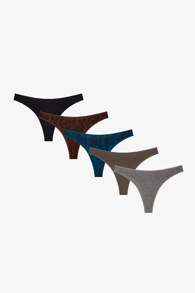 PENTI Snake Snake Pattern Thong