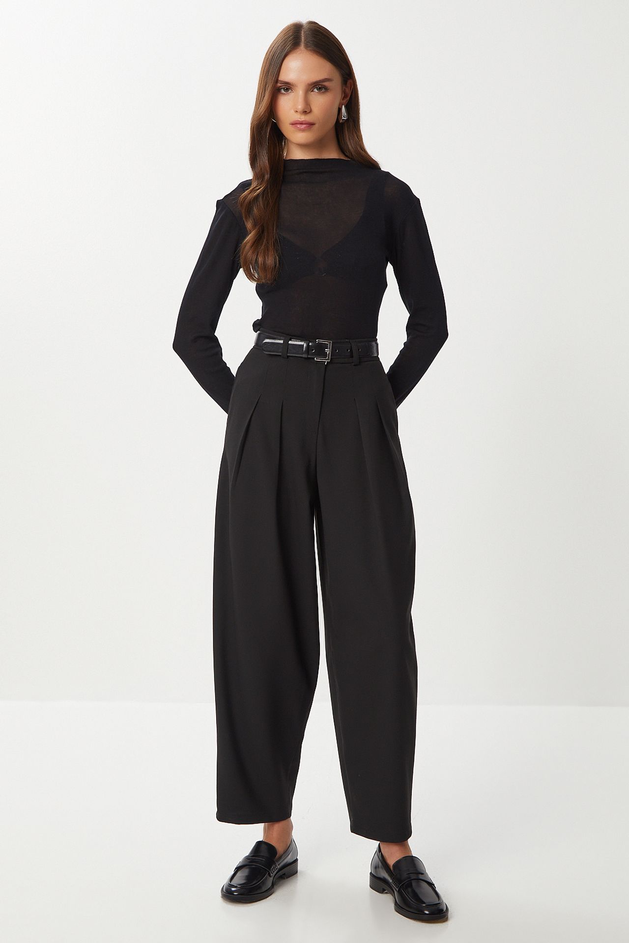 ISTANBUL High Waist Pleated Tailored Trousers 2