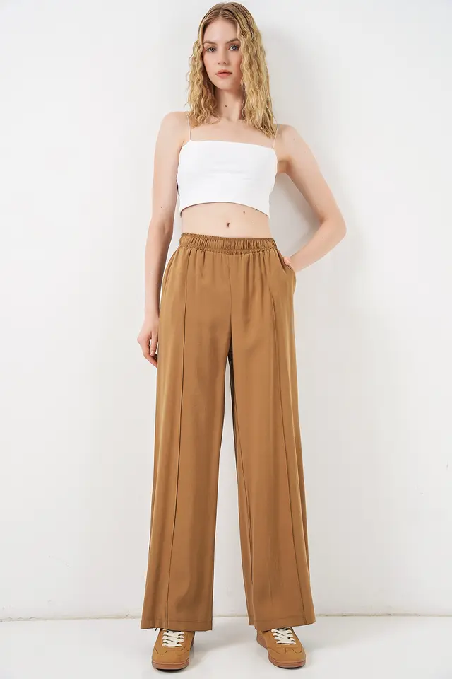 BDART Wide Leg Trousers with Elastic Waist
