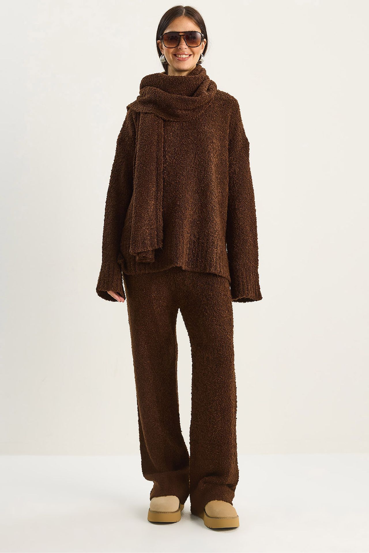 LUCCI Oversize Ribbed Knit Two-Piece Set 1