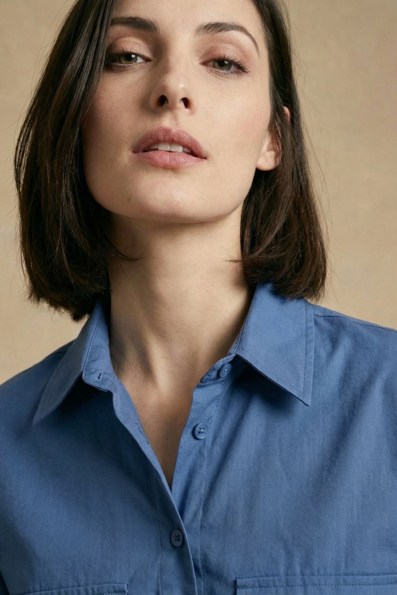 MY FASHION Cotton Poplin Crop Shirt 6