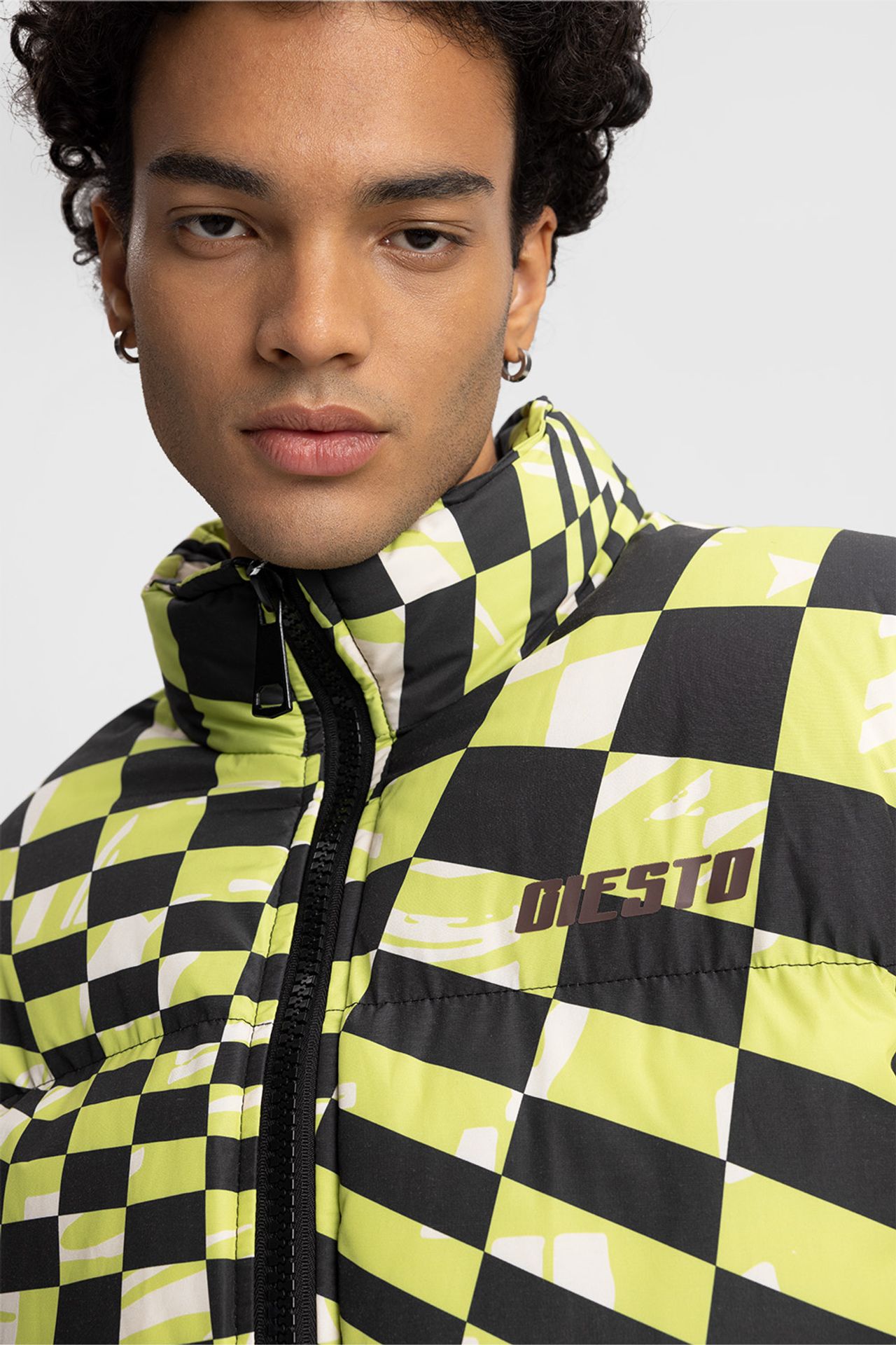 GIESTO Men's geometric puffer jacket 1