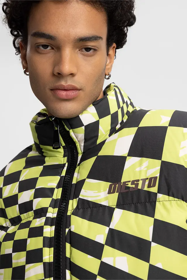 GIESTO Men's geometric puffer jacket