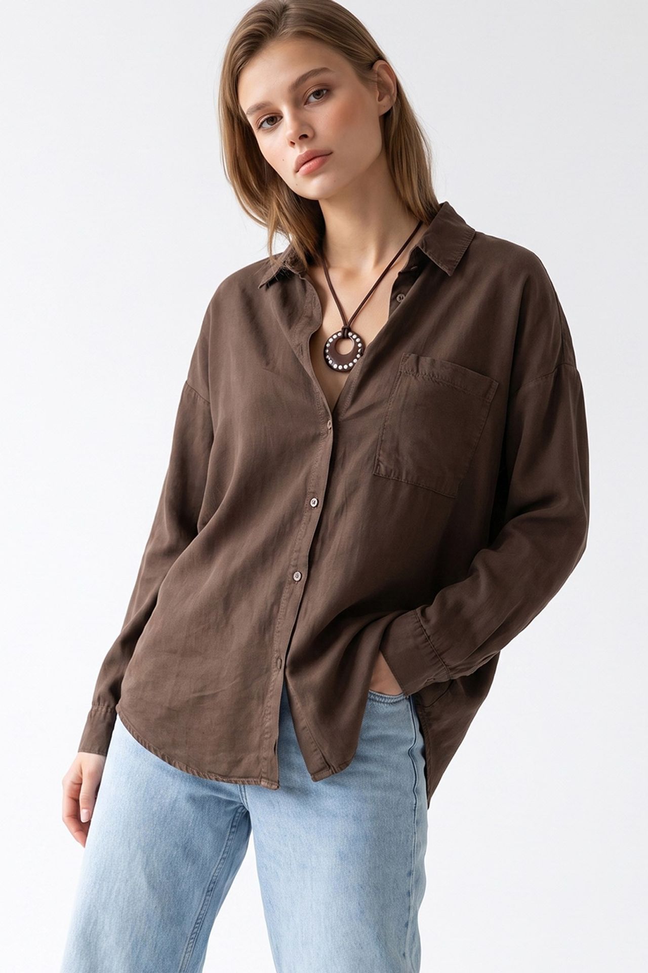 MIXRAY Women's Tencel Shirt 2
