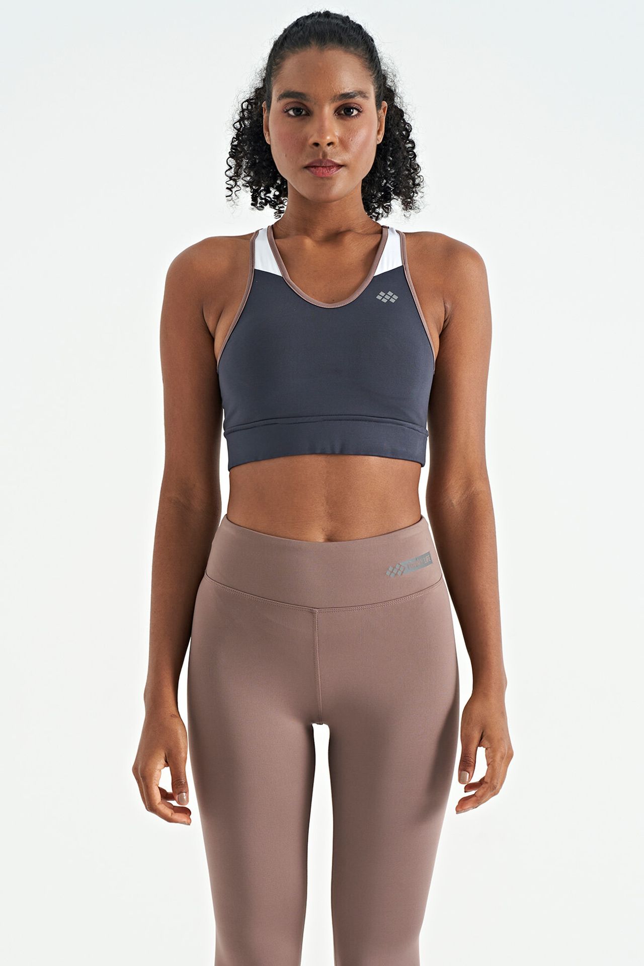 TOMMY Fitted U Collar Knitted Sports Crop Top 1
