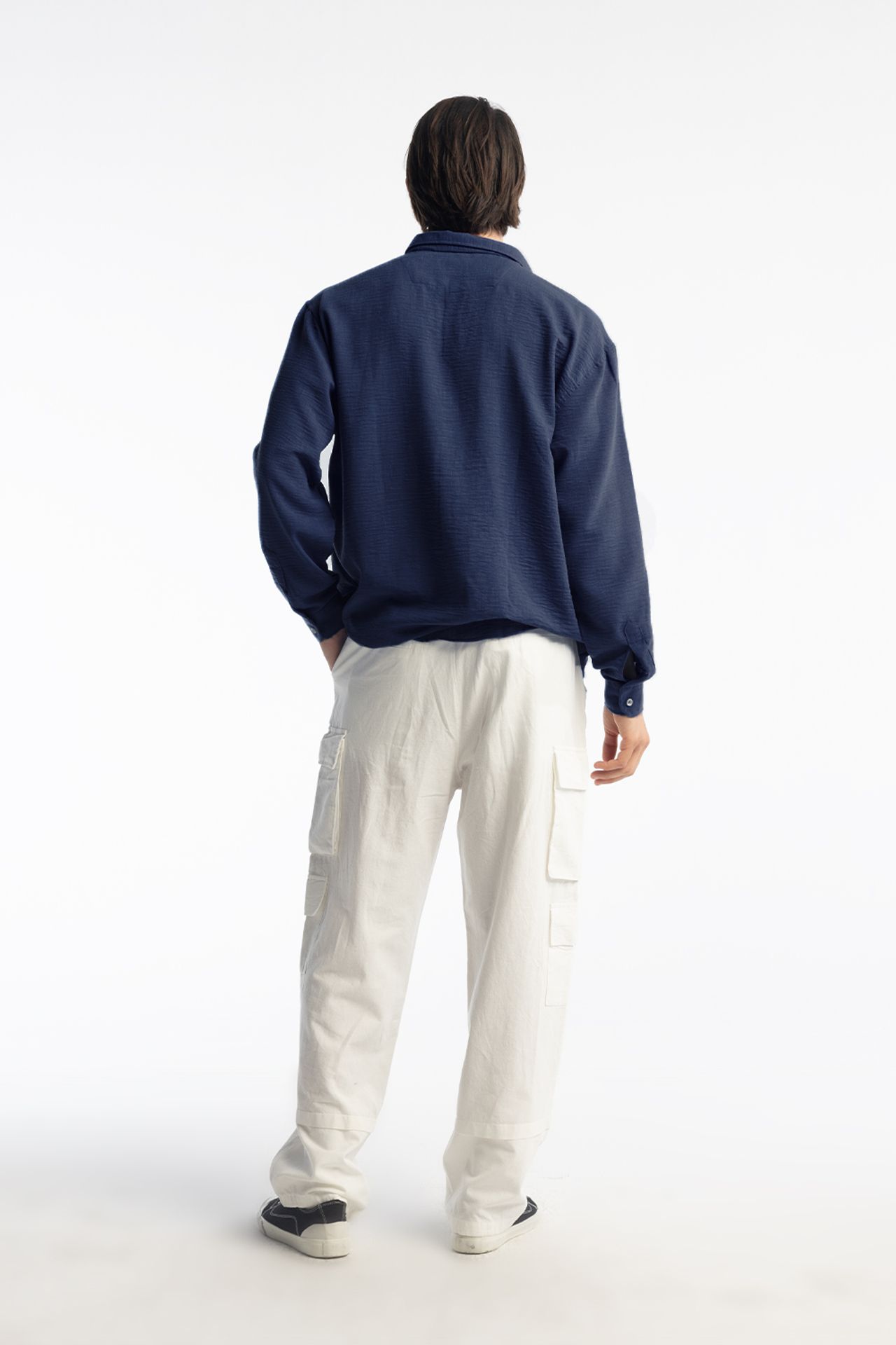 GIESTO Oversized Button-Up Long Sleeve Shirt 4