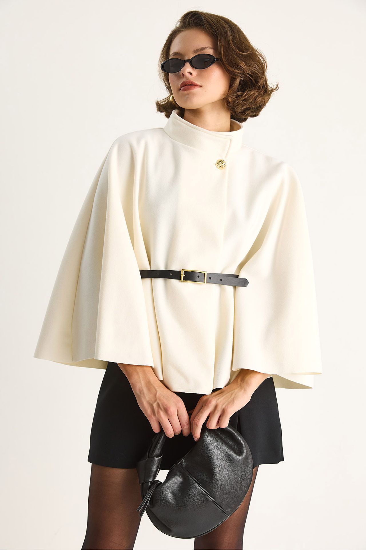 LUCCI Oversized Wool Blend Overcoat 2