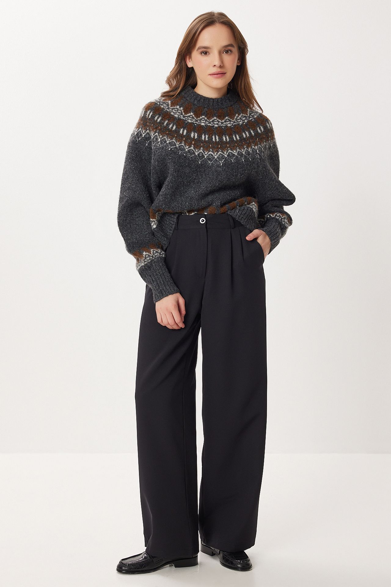 ISTANBUL High Waist Wide Leg Palazzo Pants 1