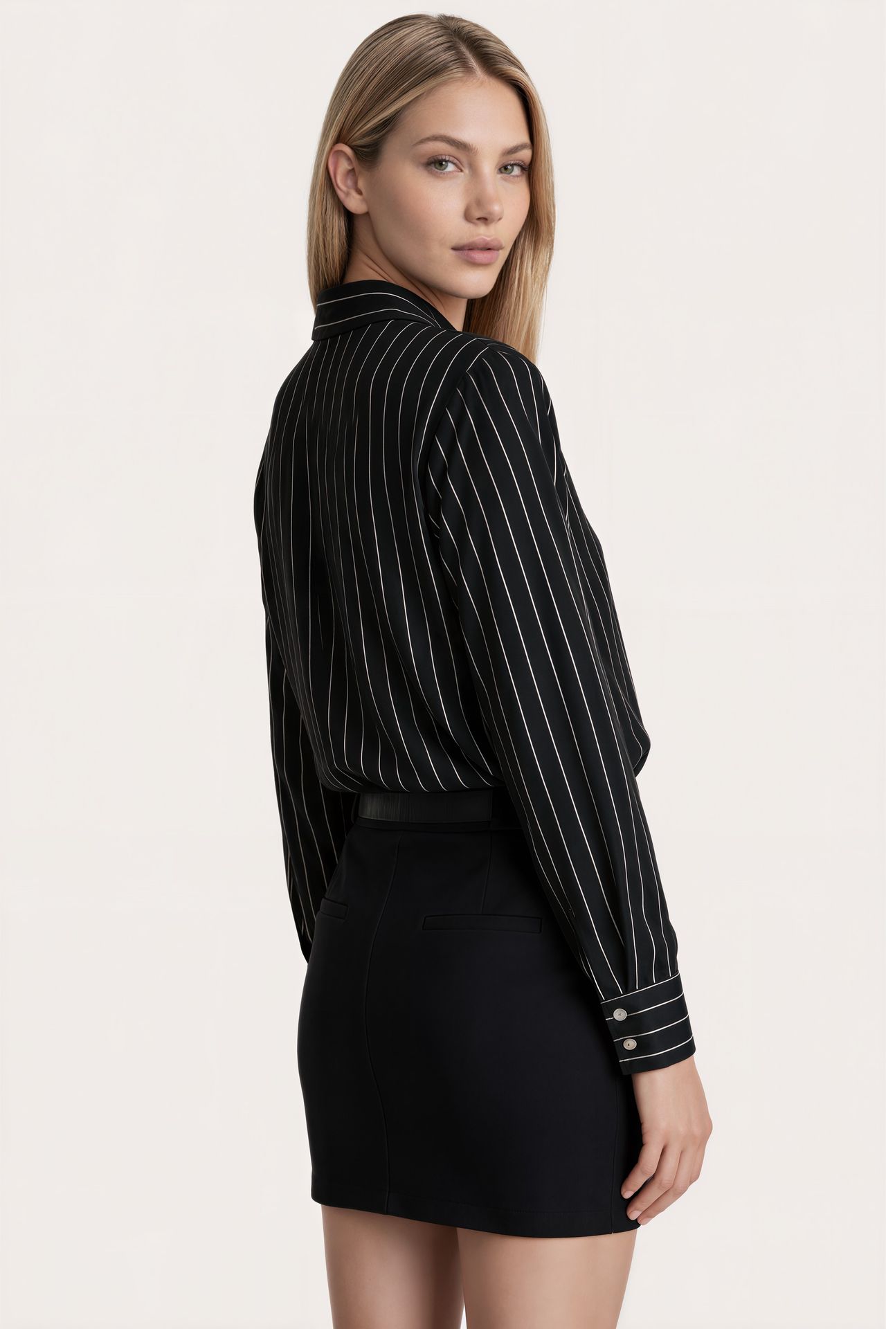 MSN Women's Striped V-Neck Blouse 3