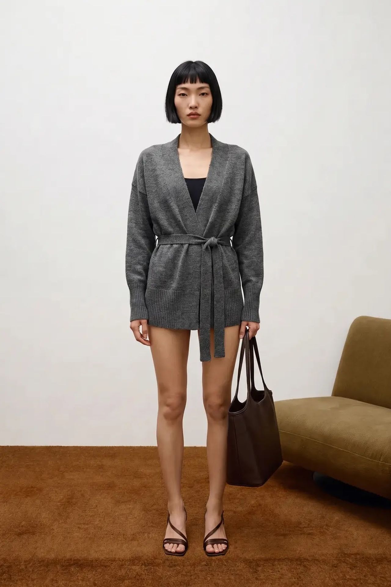 MY FASHION Normal Kesim Açık Ön Örgü Hırka 3