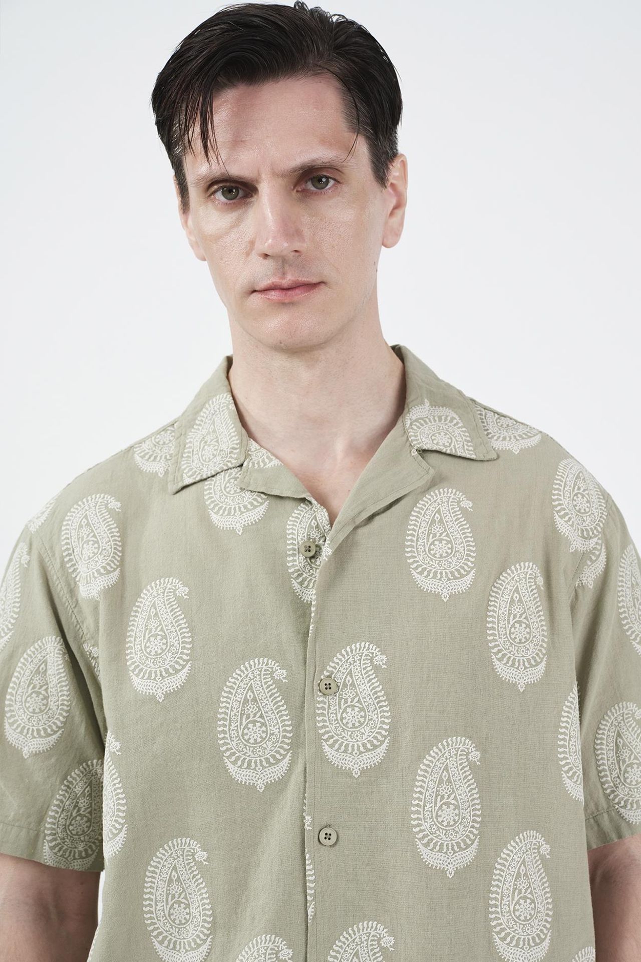 GIESTO Paisley Print Short Sleeve Shirt 2