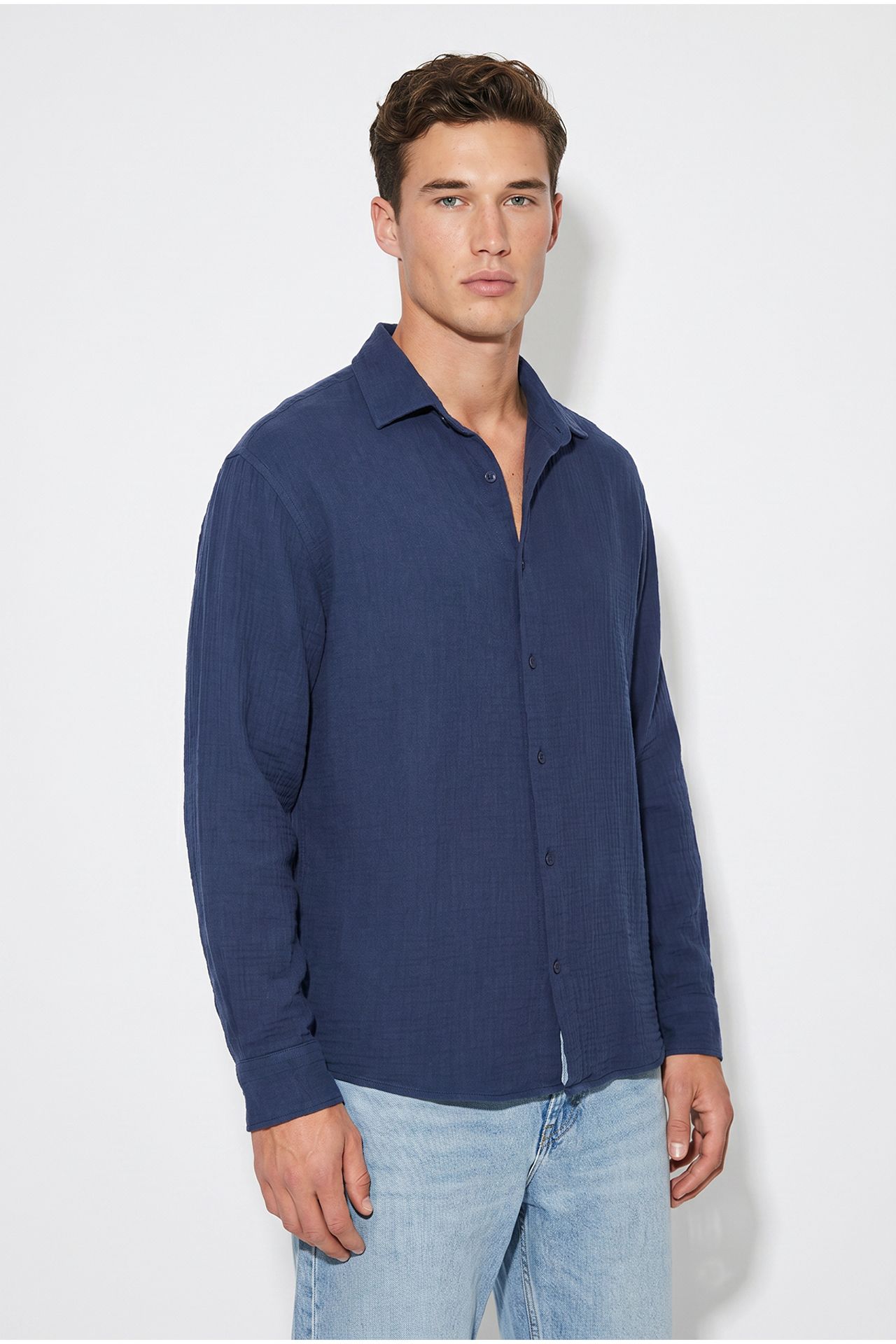 LUCCI Oversize Dokulu Düğmeli Gömlek 3