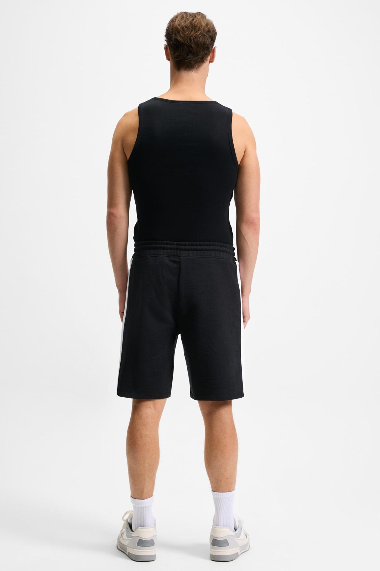 GRIMELANGE Mid Waist Straight Leg Sweat Shorts 6