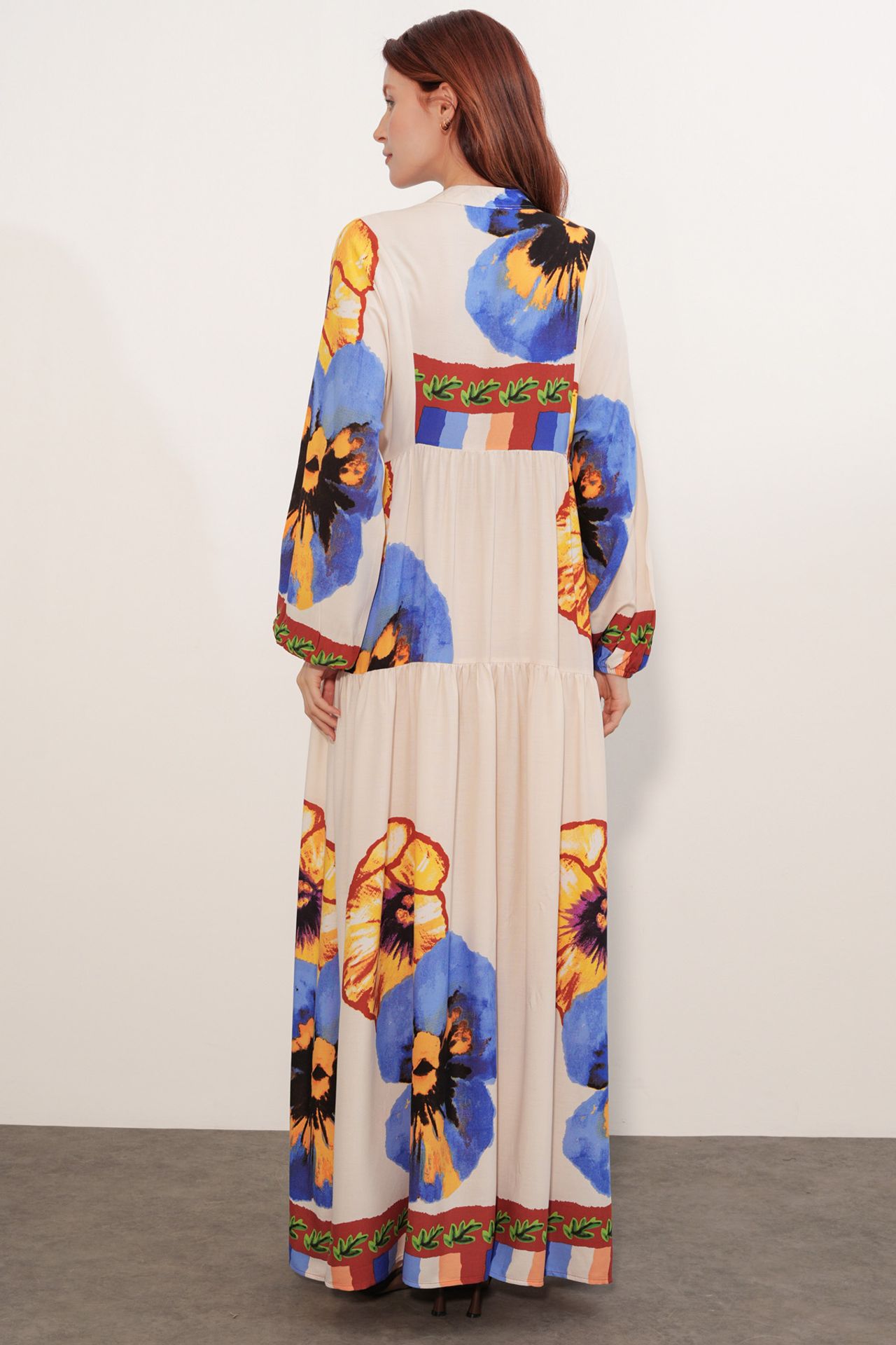 BDART Patterned V-Neck Maxi Dress