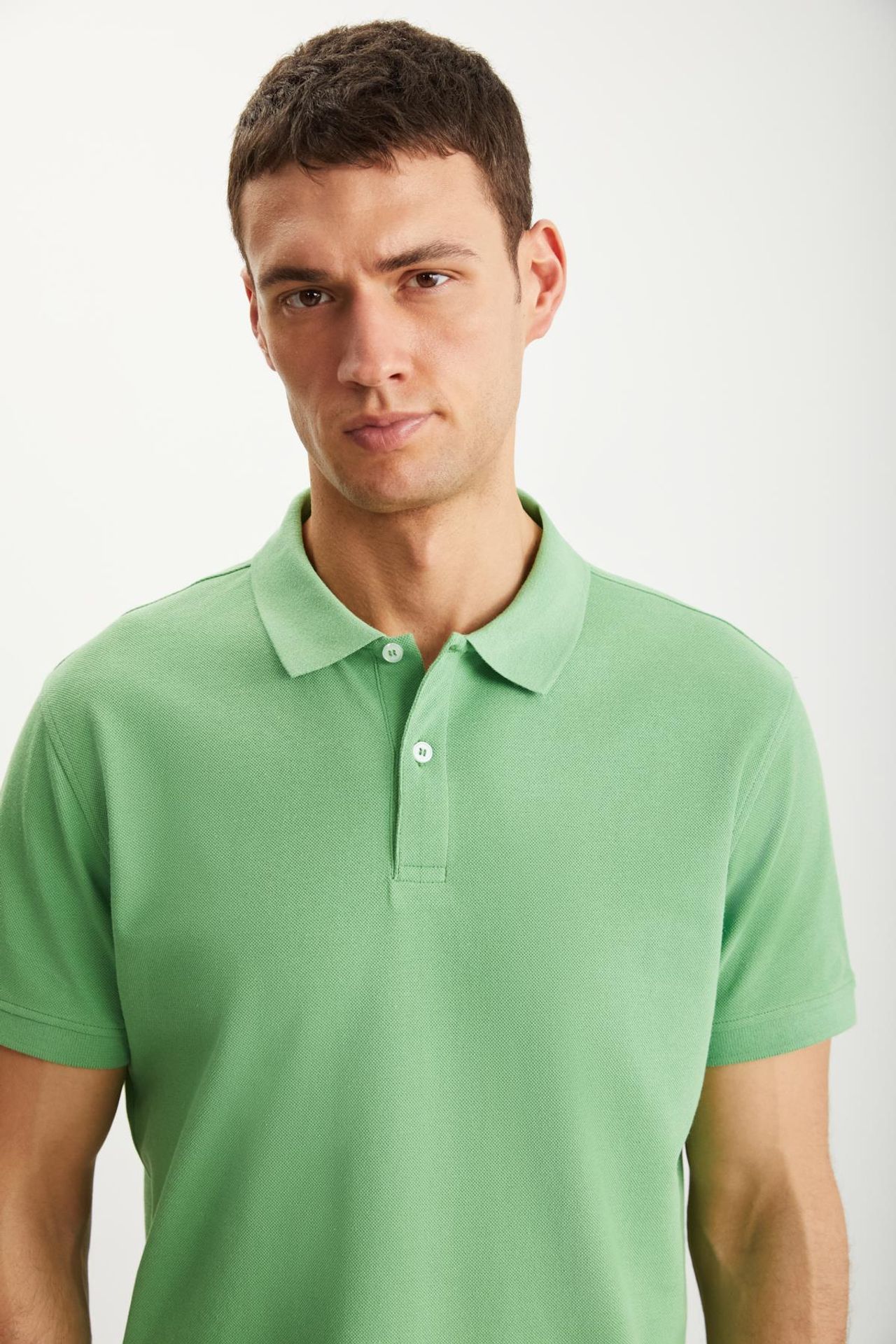 GRIMELANGE Polo Yaka Düğmeli Tişört 4