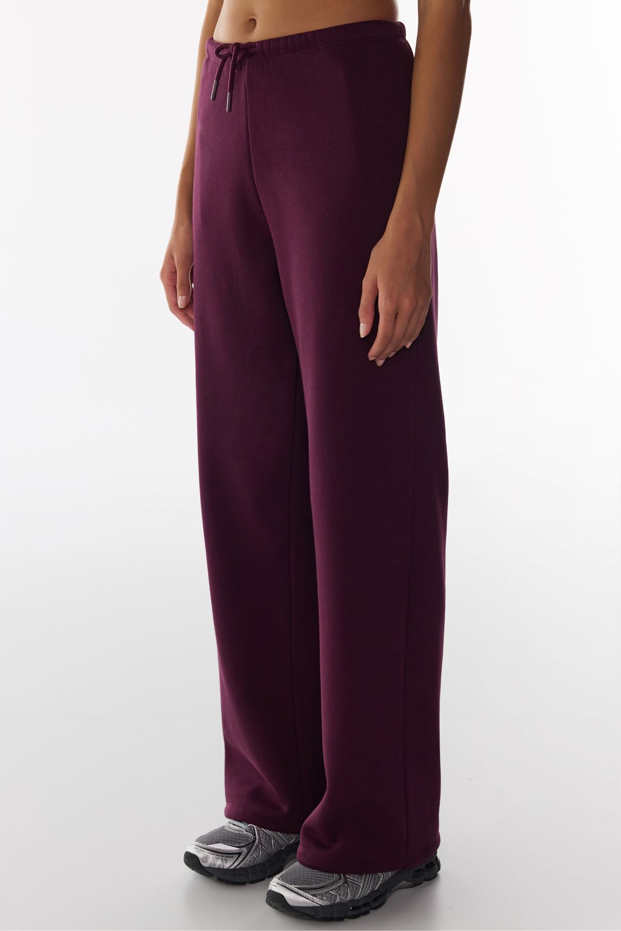 PENTI Adjustable Waist Brushed Wide-Leg Sweatpants 1