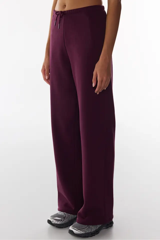 PENTI Adjustable Waist Brushed Wide-Leg Sweatpants