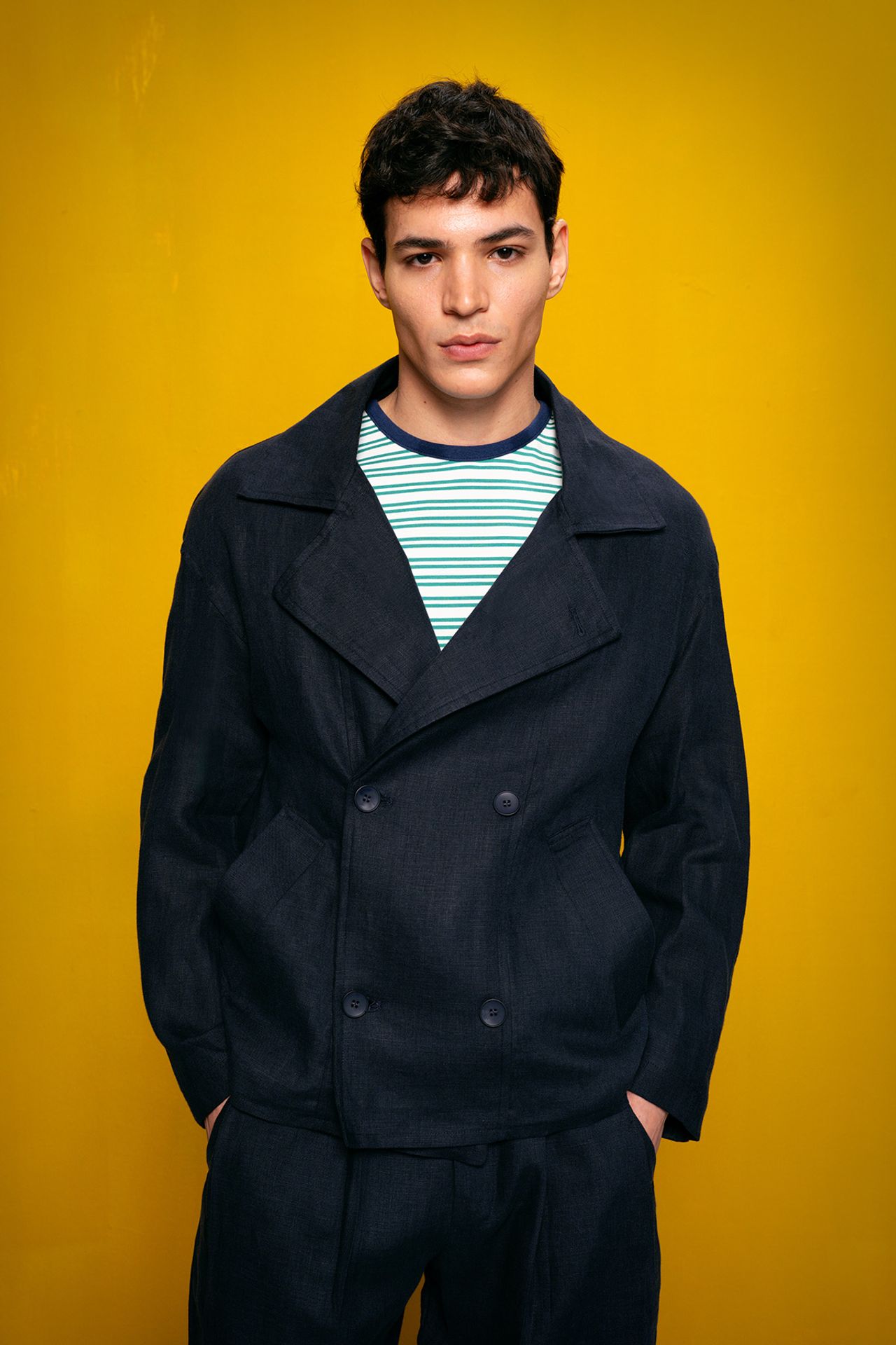 GIESTO Linen Buttoned Jacket 1