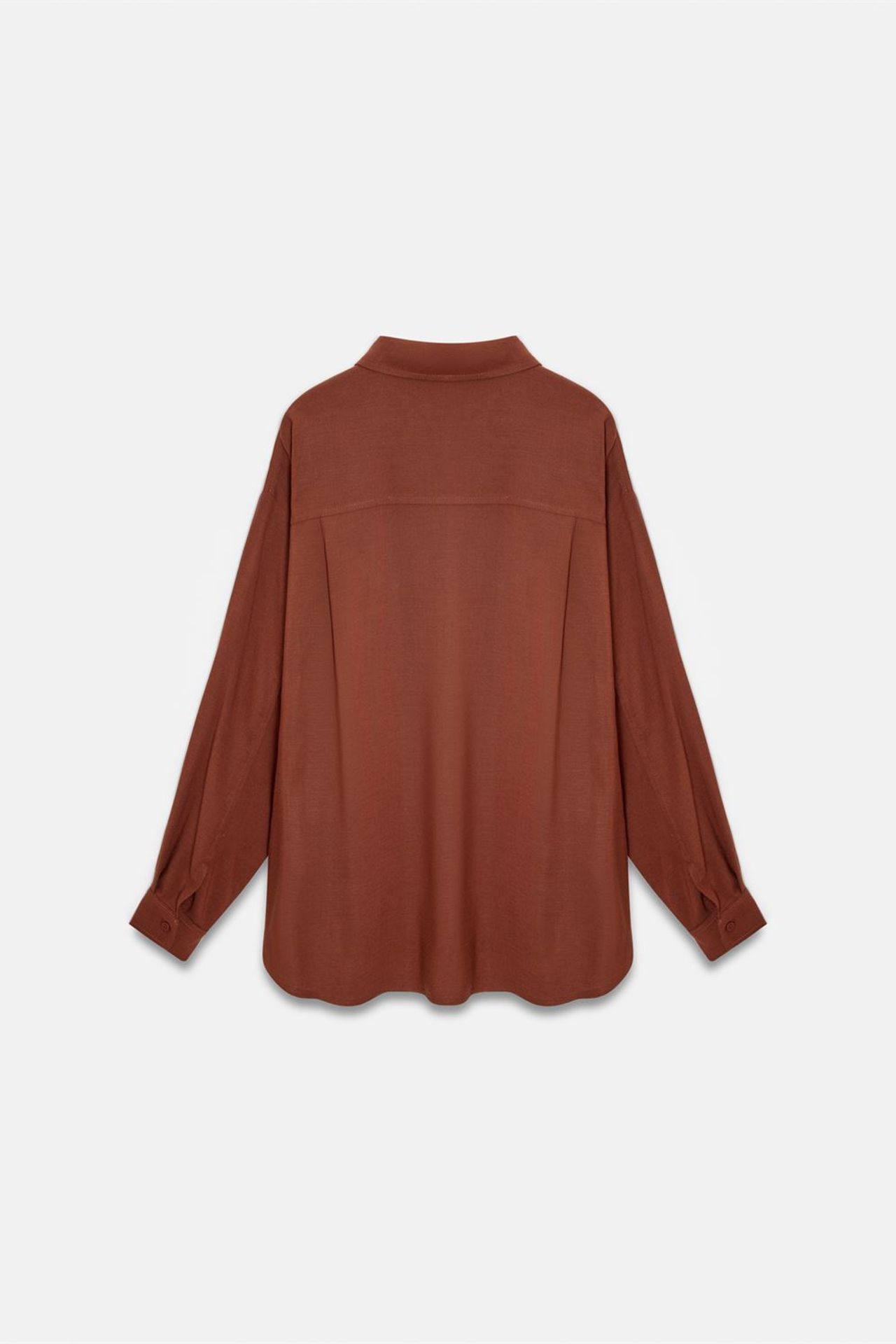 DILVIN Oversize Krep Düğmeli Gömlek 2