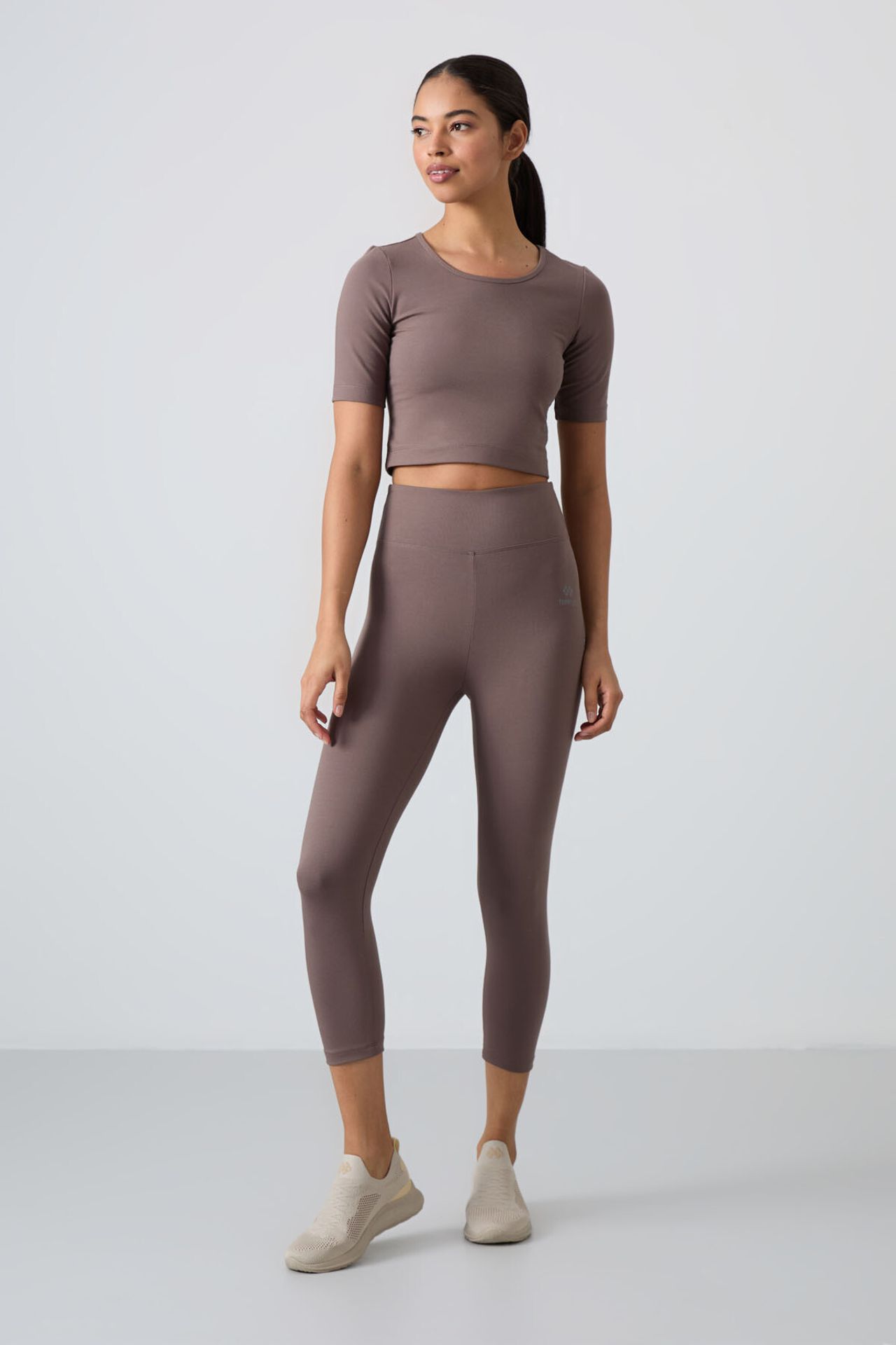 TOMMY Cotton Elastane Capri T-Shirt and Leggings Set 2