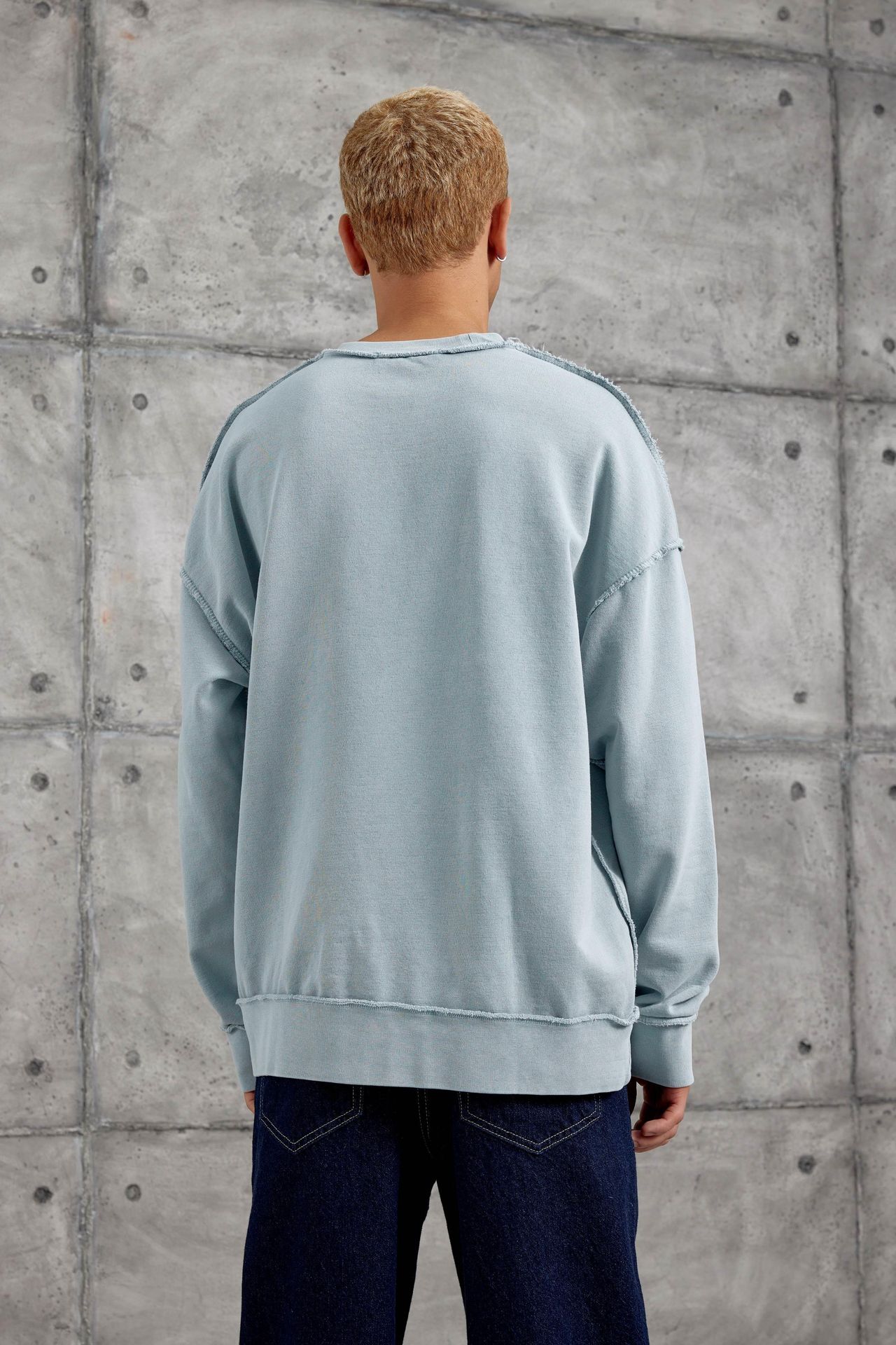 NOMARC Baskılı Oversize Bisiklet Yaka Sweatshirt 5