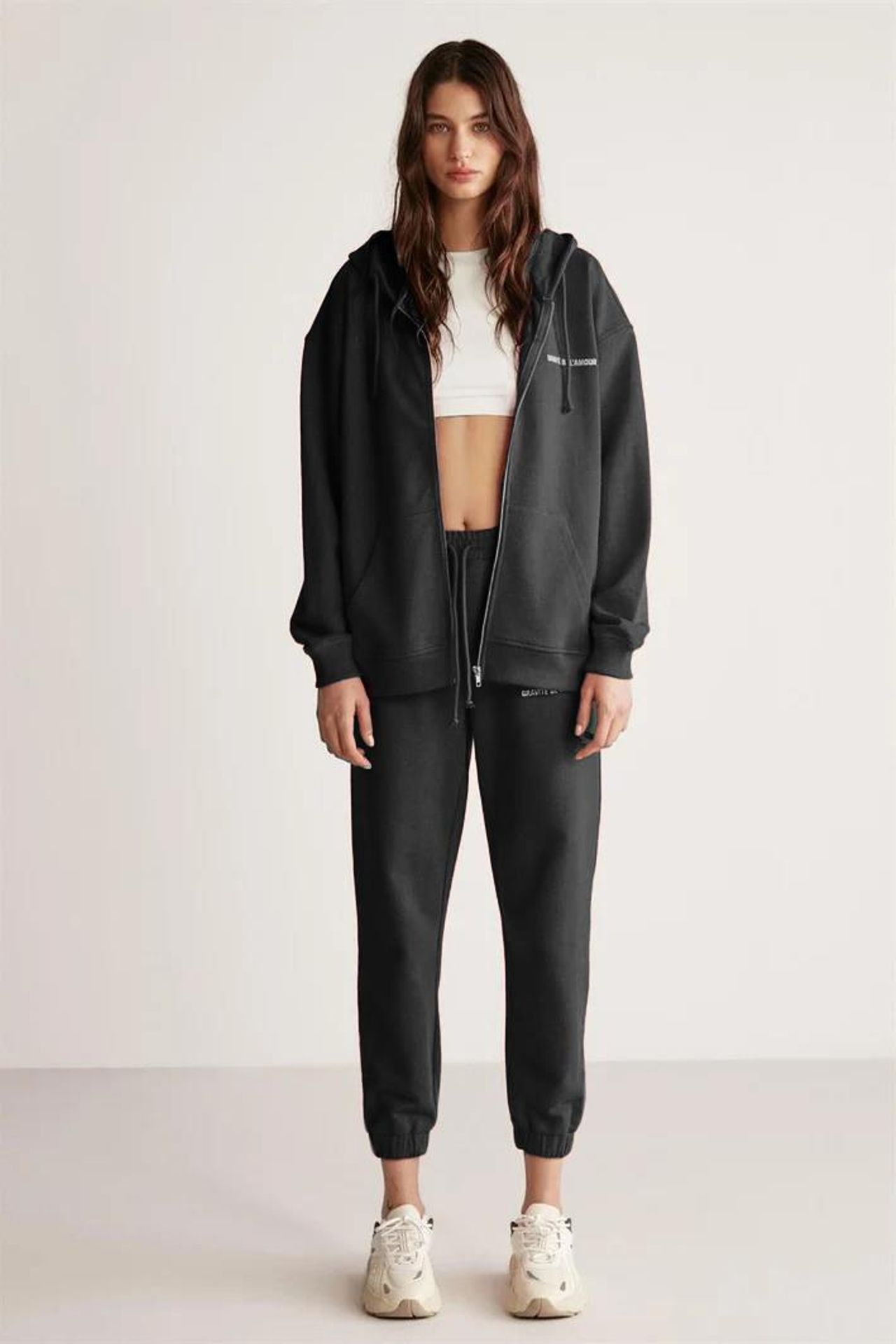 GRIMELANGE Kapüşonlu Fermuarlı Oversize Sweatshirt 3