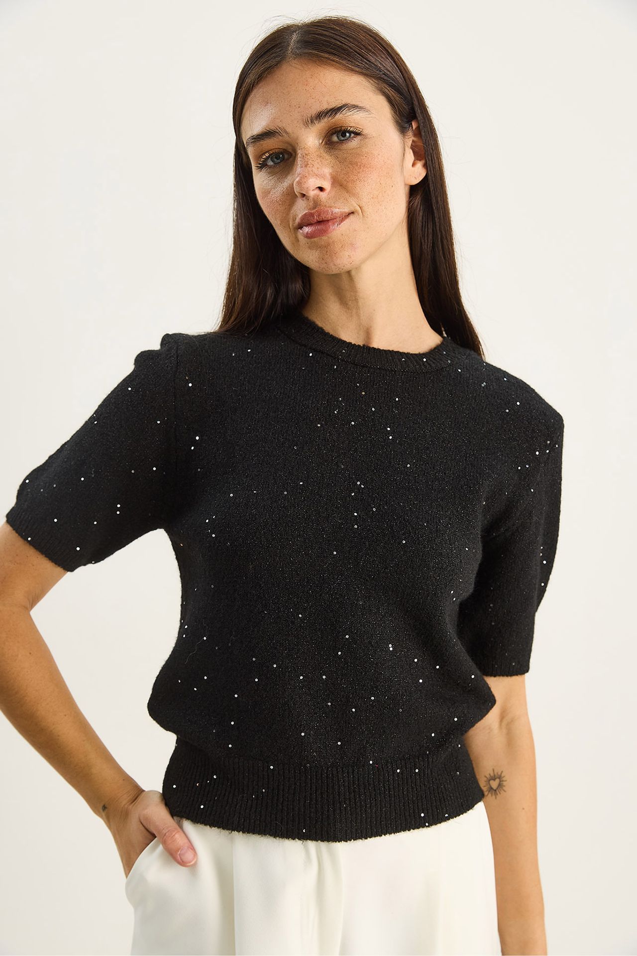 LUCCI Lurex Detailed Top