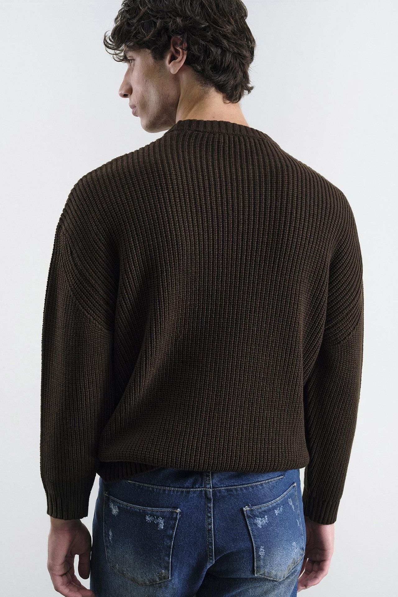 GIESTO Comfort Fit Ribbed Crew Neck Sweater 3