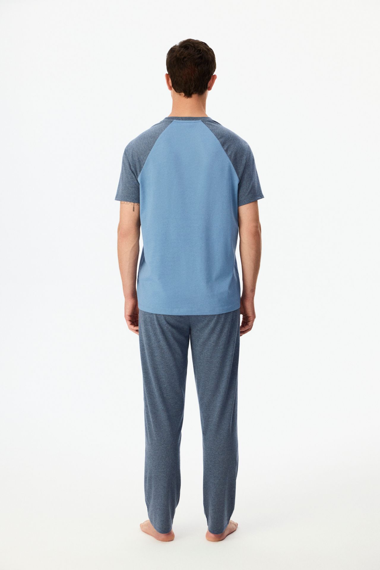 PENTI Men's Tailored Pajama Set With Short Sleeves 5
