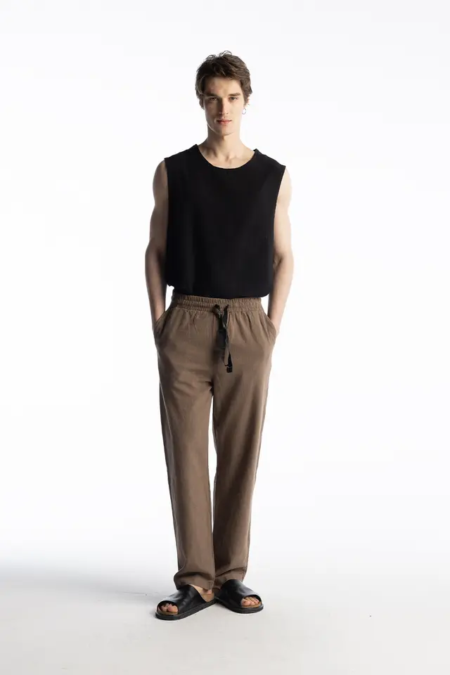 GIESTO Straight Leg Pants with Drawstring Waist
