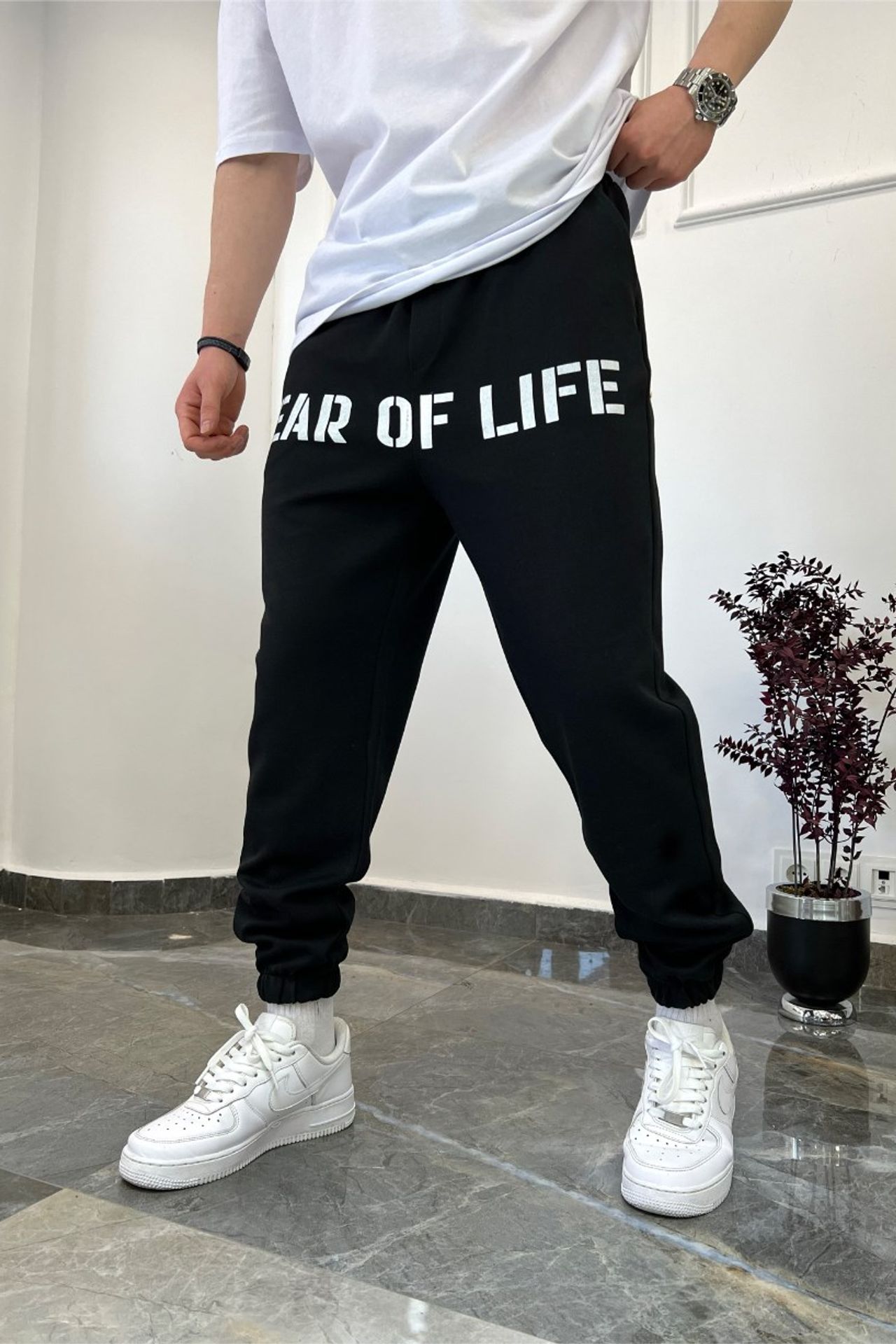 NOMARC Printed Elastic Waist Joggers 3