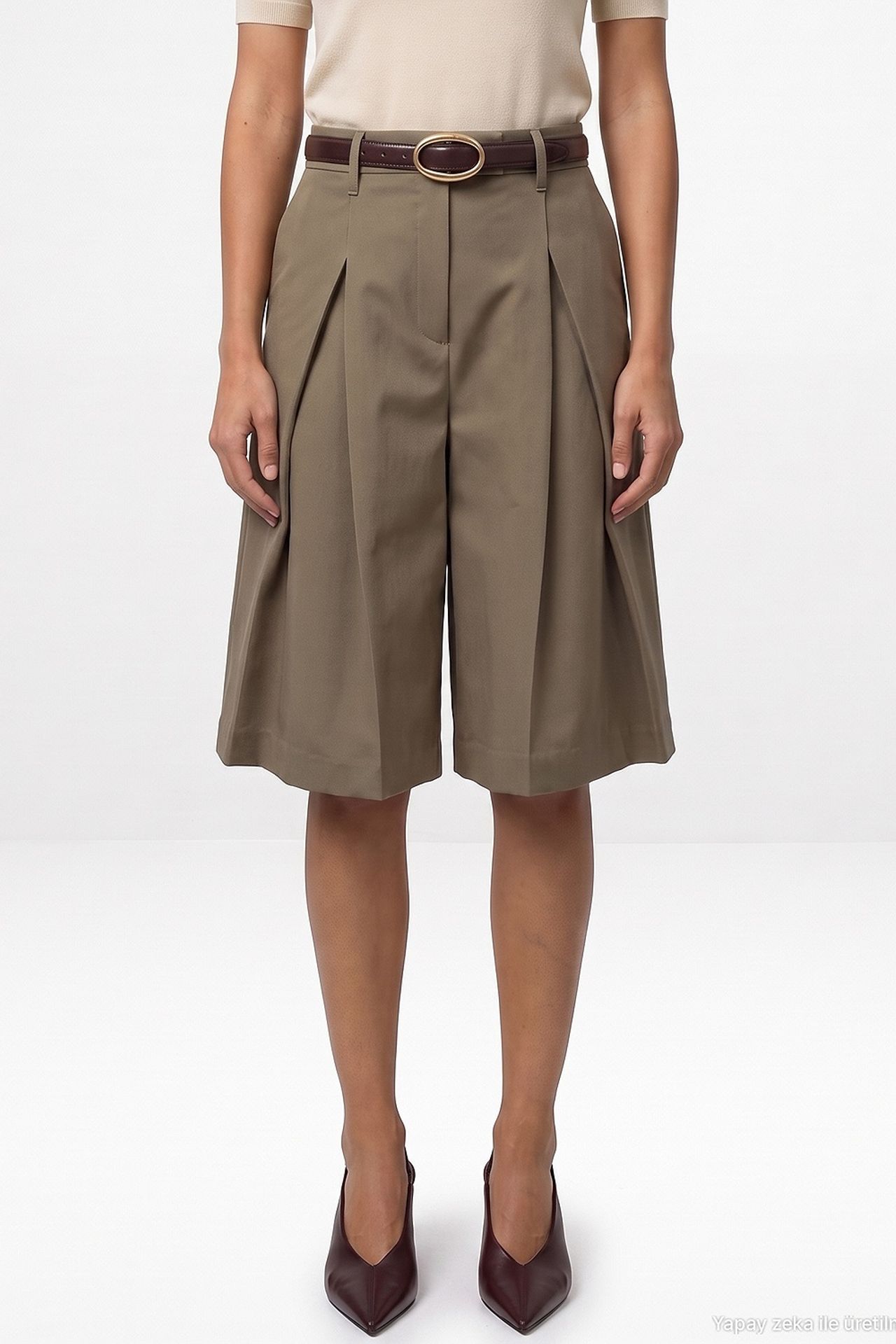 DILVIN Women's Tailored Pull-On Shorts