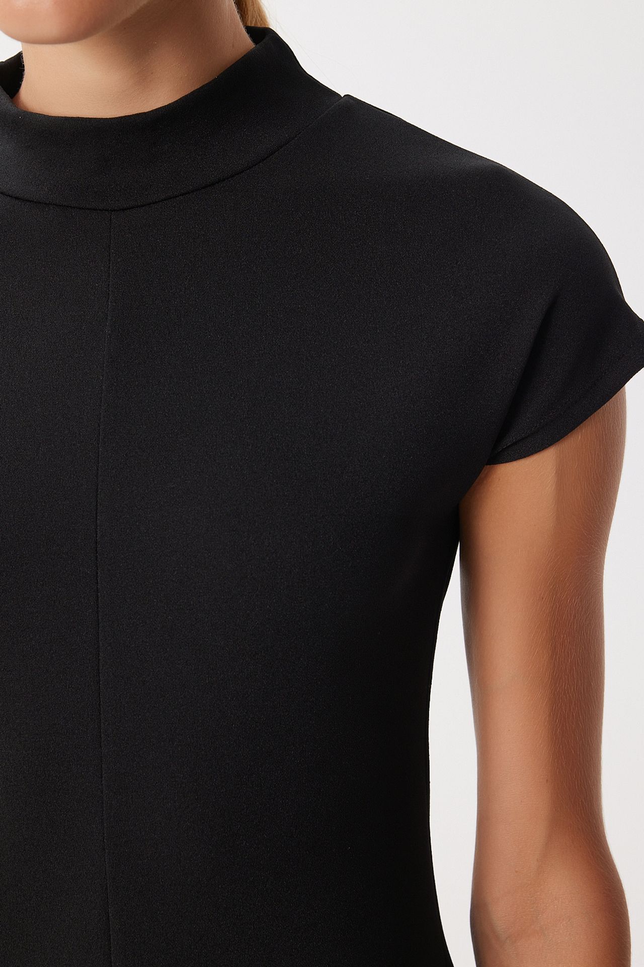 ISTANBUL A-line midi dress with half turtleneck 4