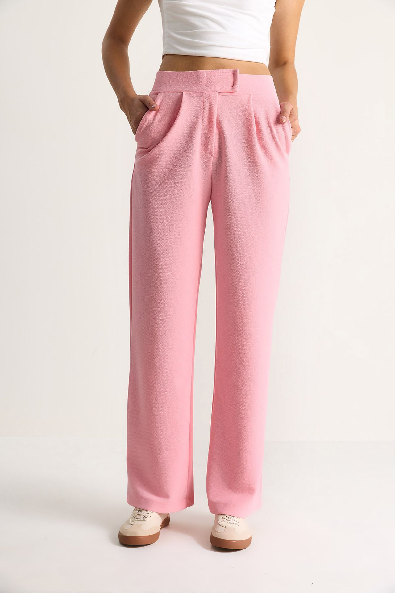 High Waist Wide Leg Pleated Trousers 5