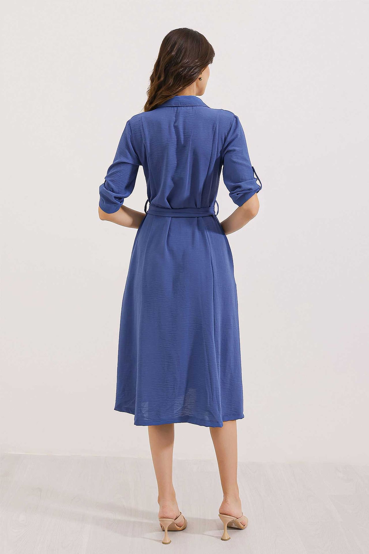 BDART Textured Midi Dress with Bow 4