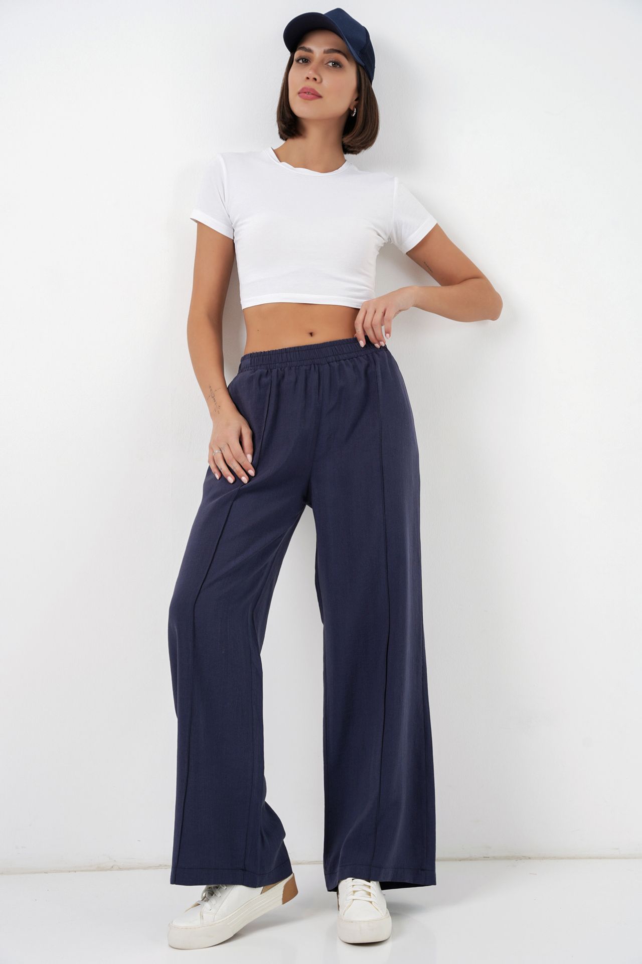 BDART Wide Leg Trousers with Elastic Waist 1