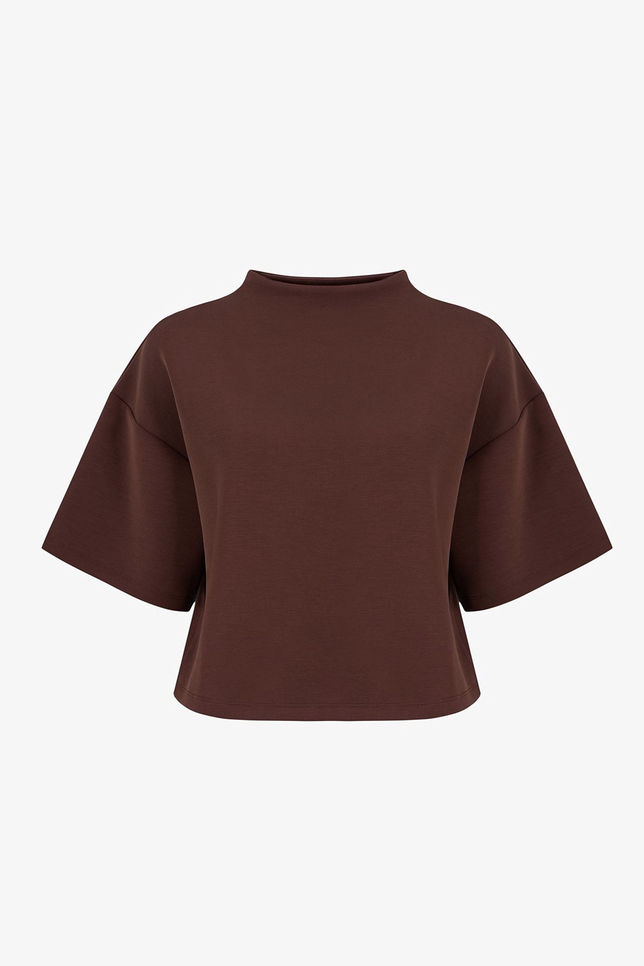 PENTI Crew Neck Crop Modal Top