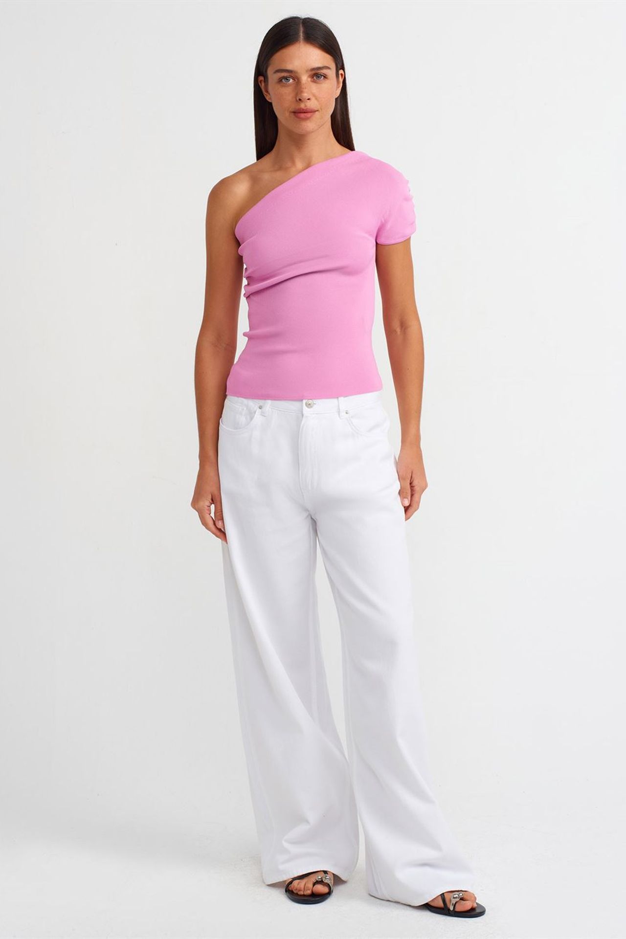 DILVIN Slim Fit Asymmetrical Knit Blouse 3
