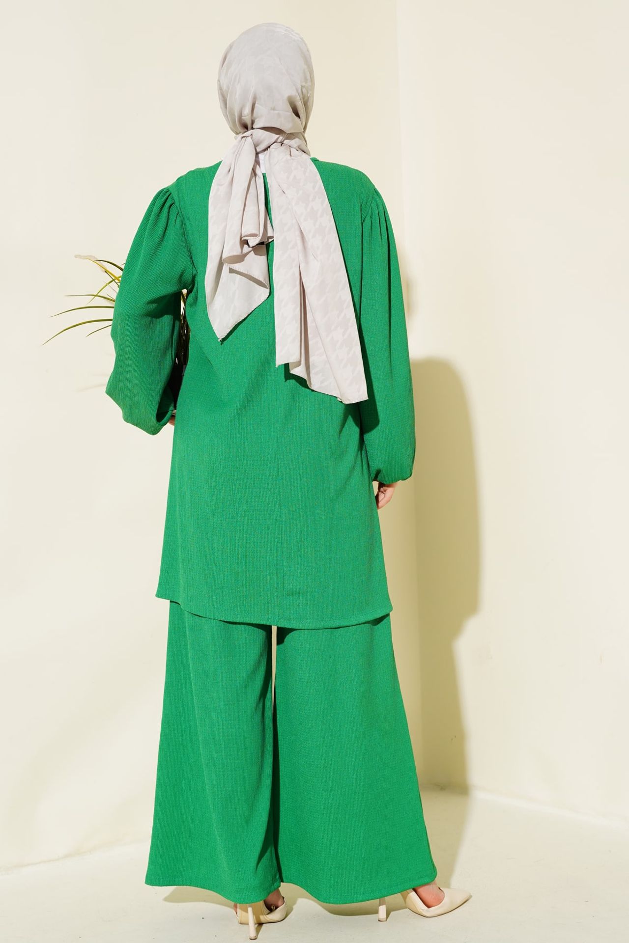 BDART Textured Long Sleeve Tunic and Wide Leg Pants Set