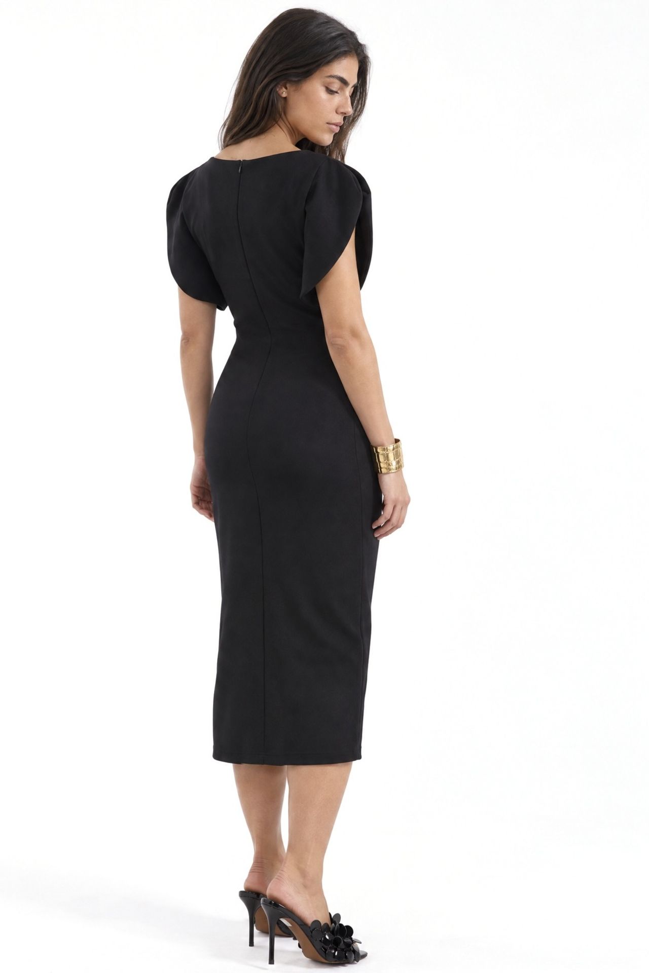 BUSEM Women's Crew Neck Midi Dress 2