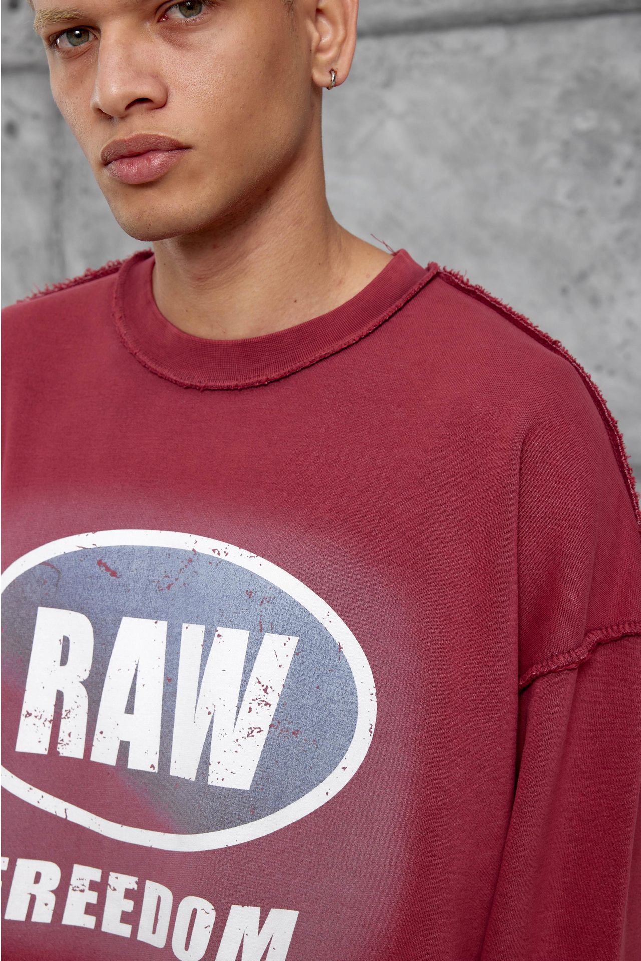 NOMARC Baskılı Oversize Bisiklet Yaka Sweatshirt 6