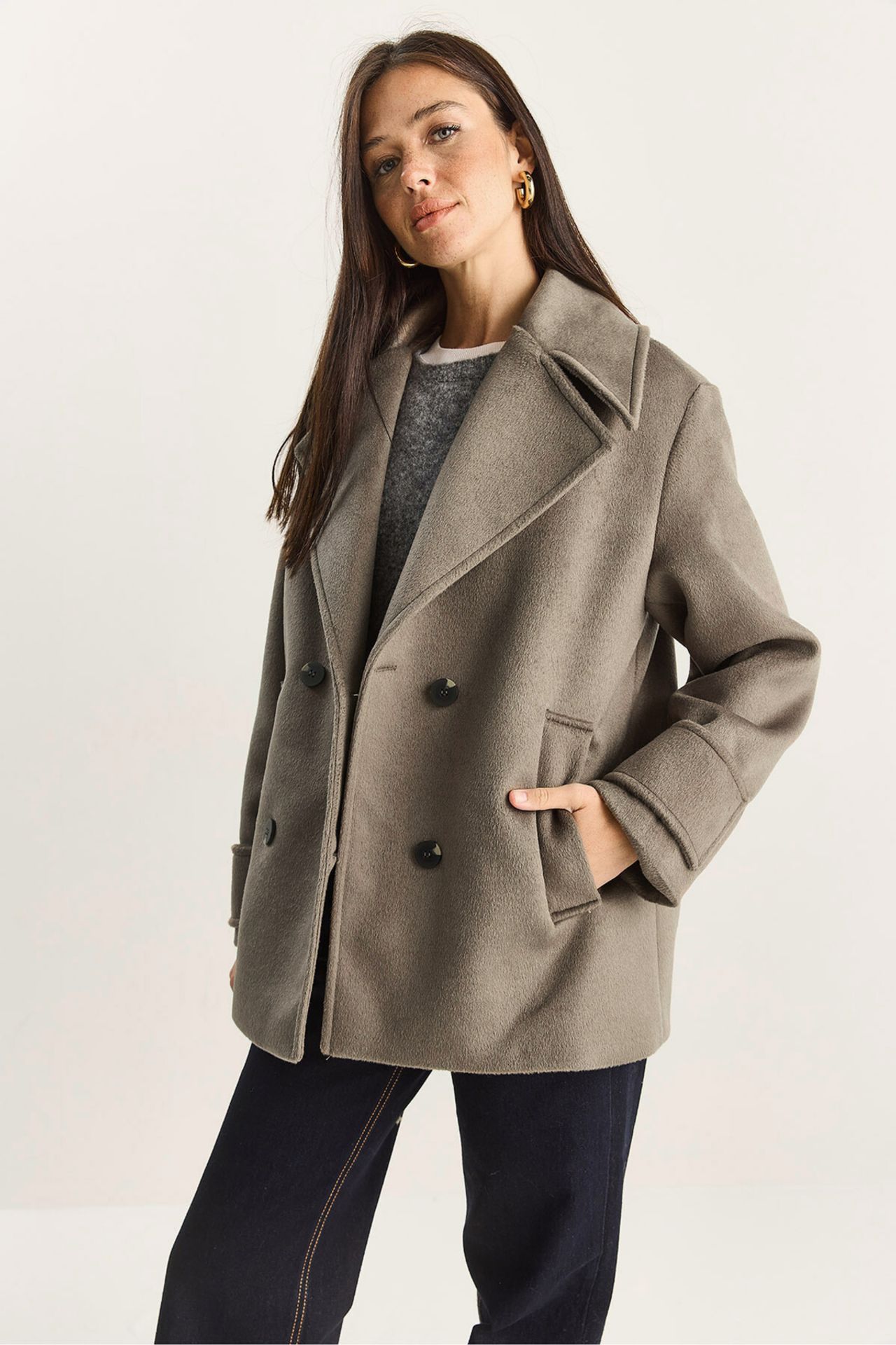 LUCCI Oversized Coat with Pockets 3