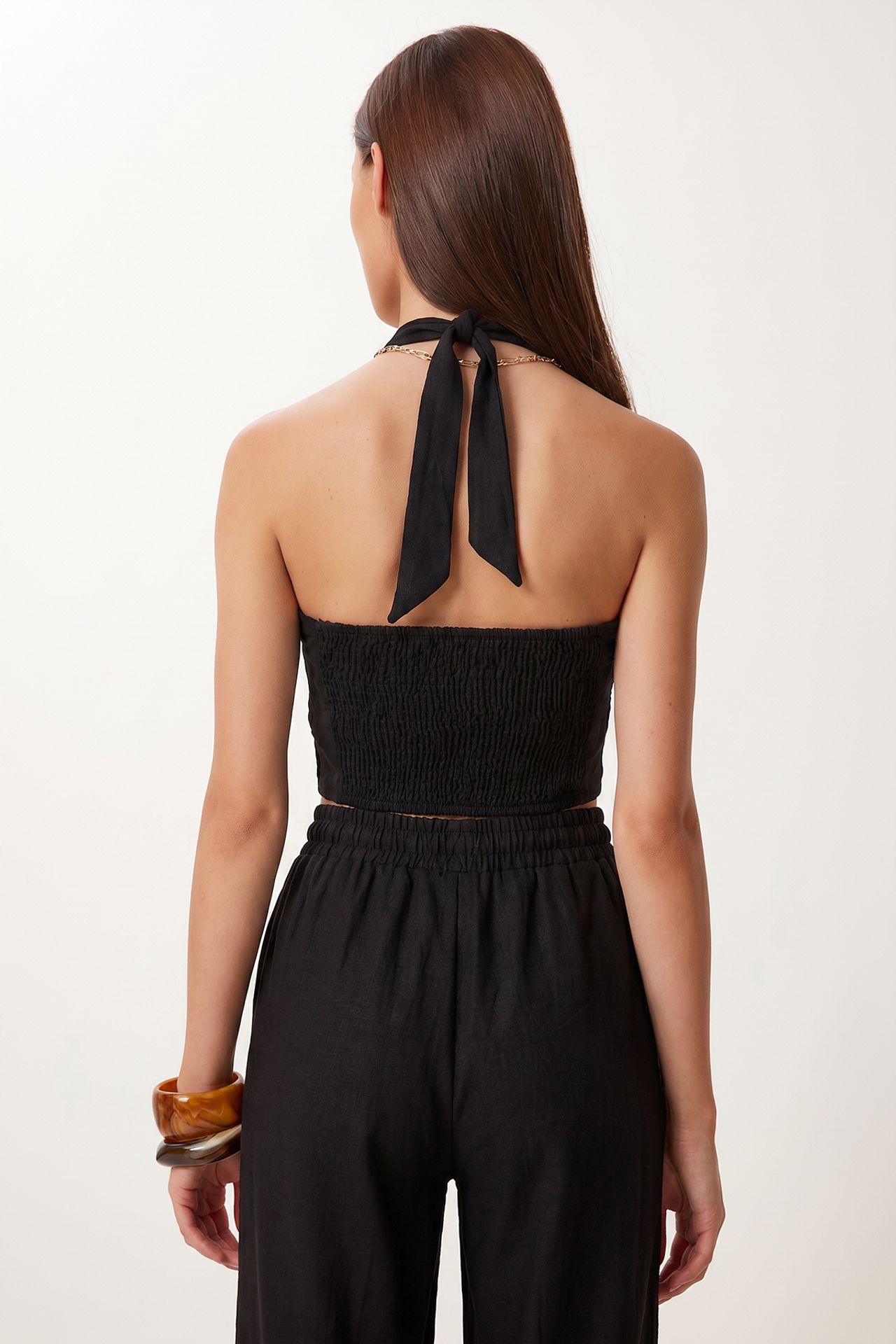 ISTANBUL Halter Blouse And Wide-Leg Trousers Set 6