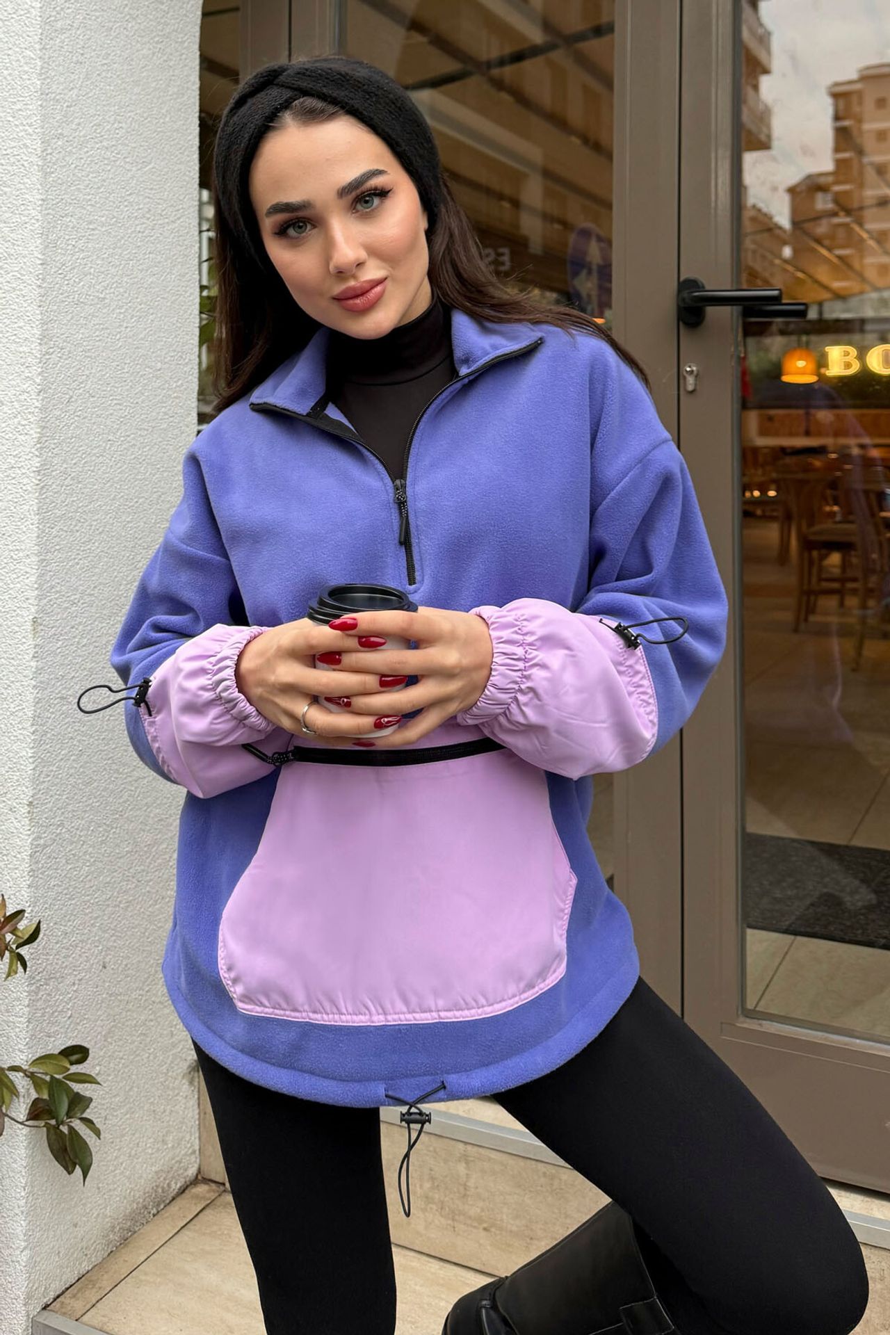 TOMMY Oversized Plush Half-Zip Sweatshirt 1